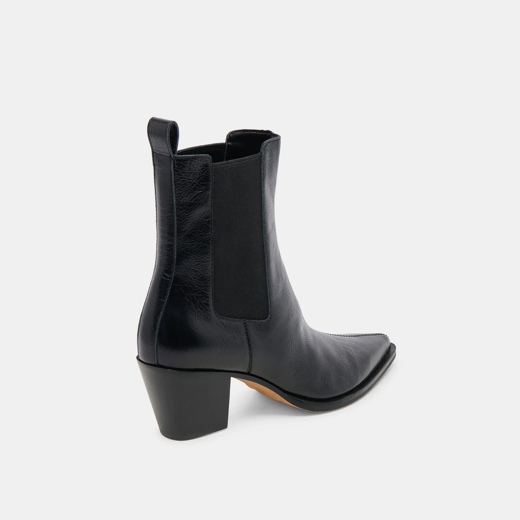Cold Trek Patterned Surface SHADIE H2O WIDE BOOTIES MIDNIGHT CRINKLE PATENT