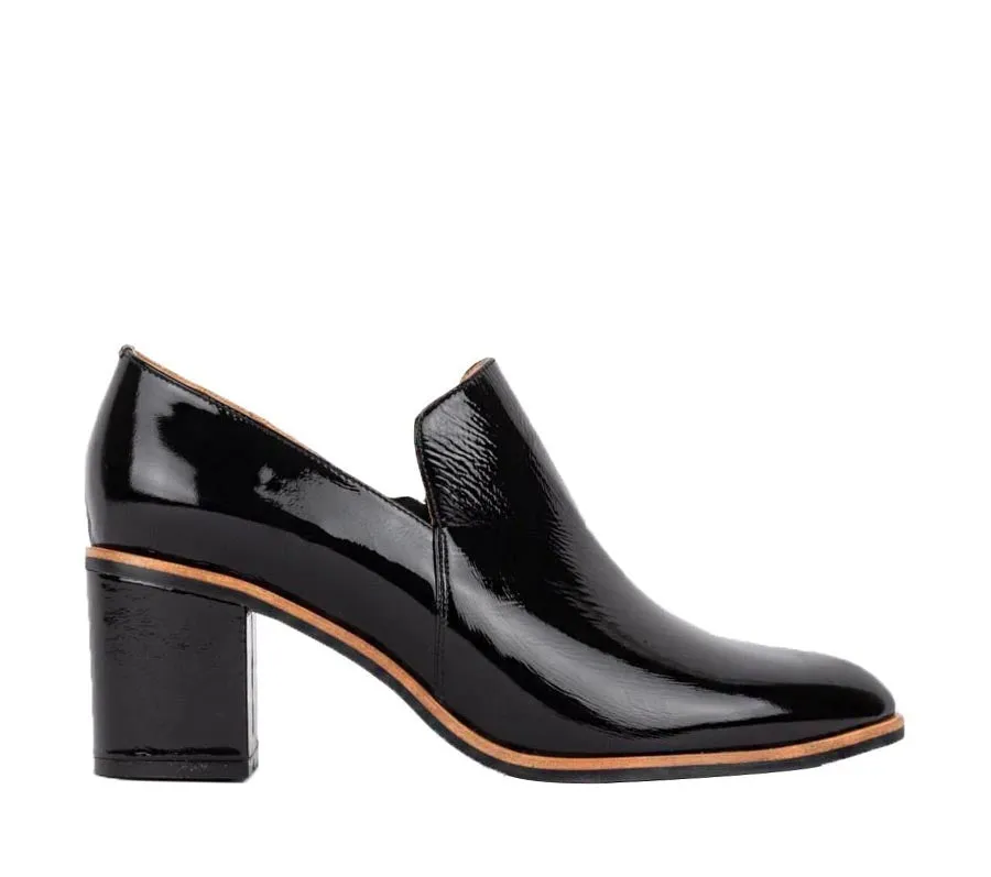 BRESLEY SOLO BLACK PATENT Peep Toe Leather Pumps Flexible Movement