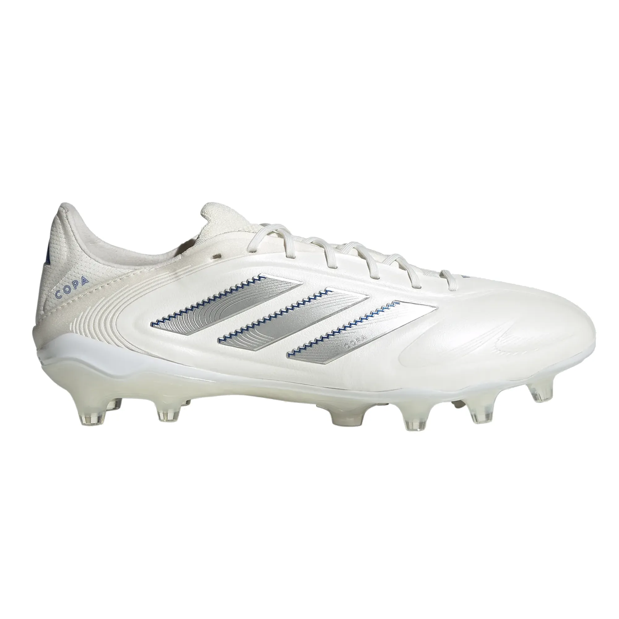 adidas Copa Pure III Elite FG Soccer Cleats (White/Silver Metallic/Bright Royal) Foot alignment