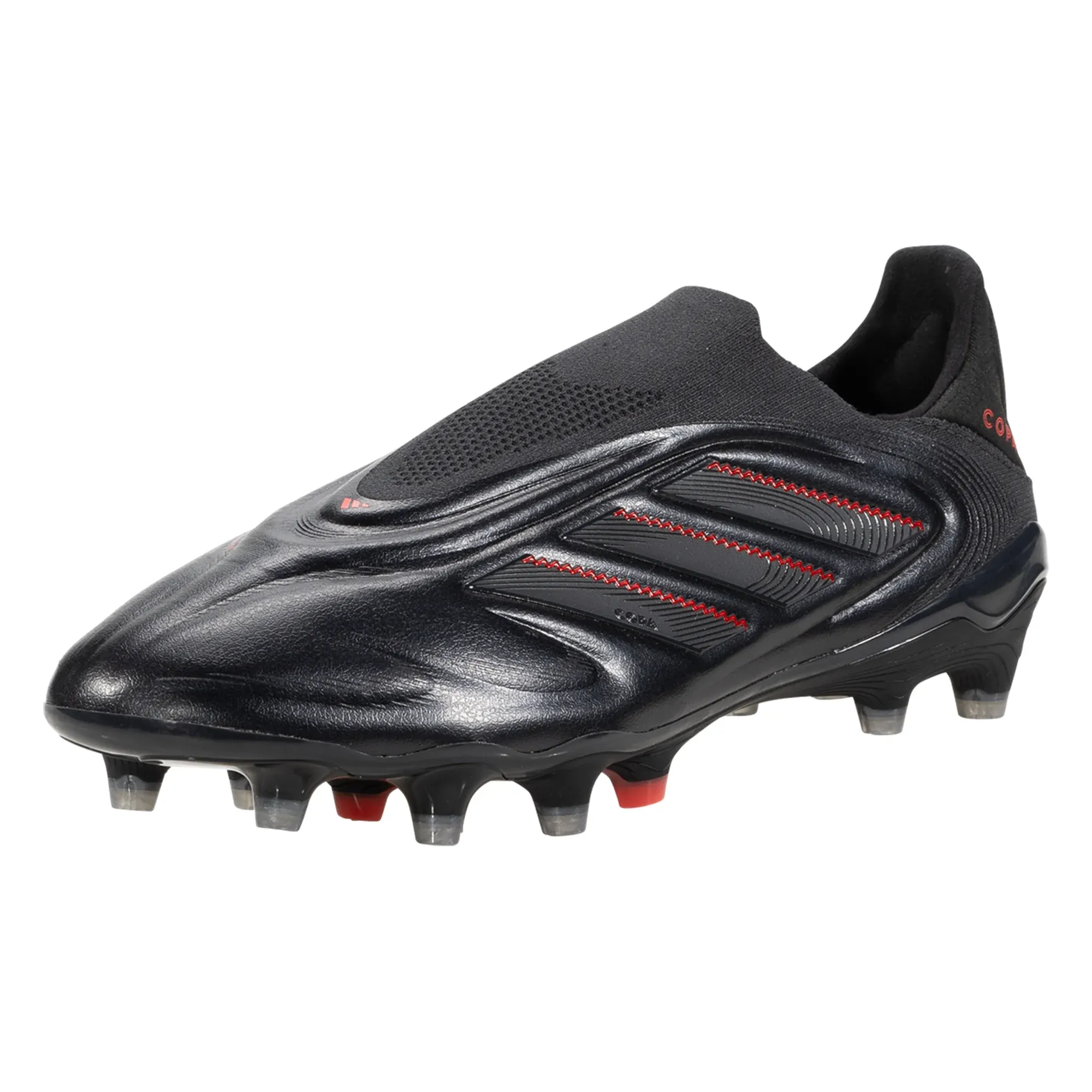 Arch Design adidas Copa Pure III Elite Laceless FG Soccer Cleats (Black/Carbon/Lucid Red)