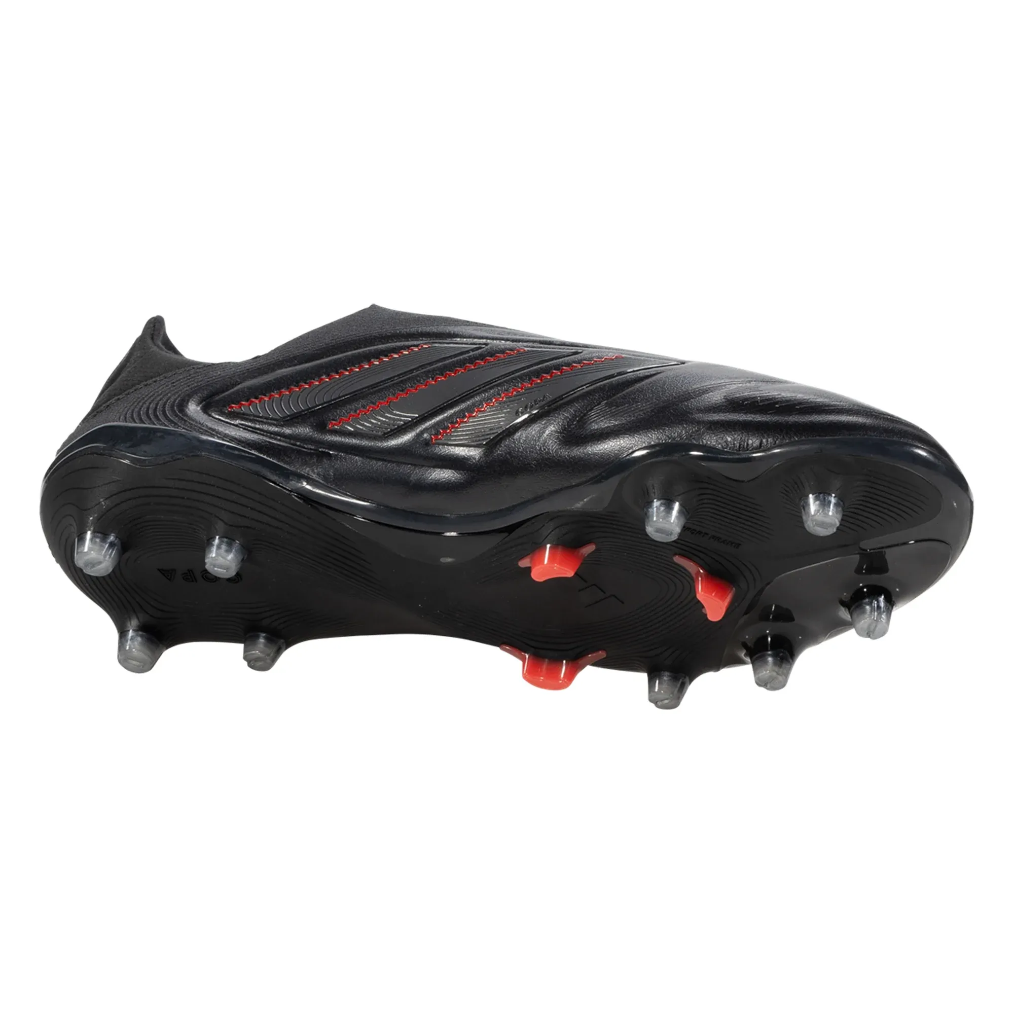 Pro Training Speed Motion adidas Copa Pure III Elite Laceless FG Soccer Cleats (Black/Carbon/Lucid Red)