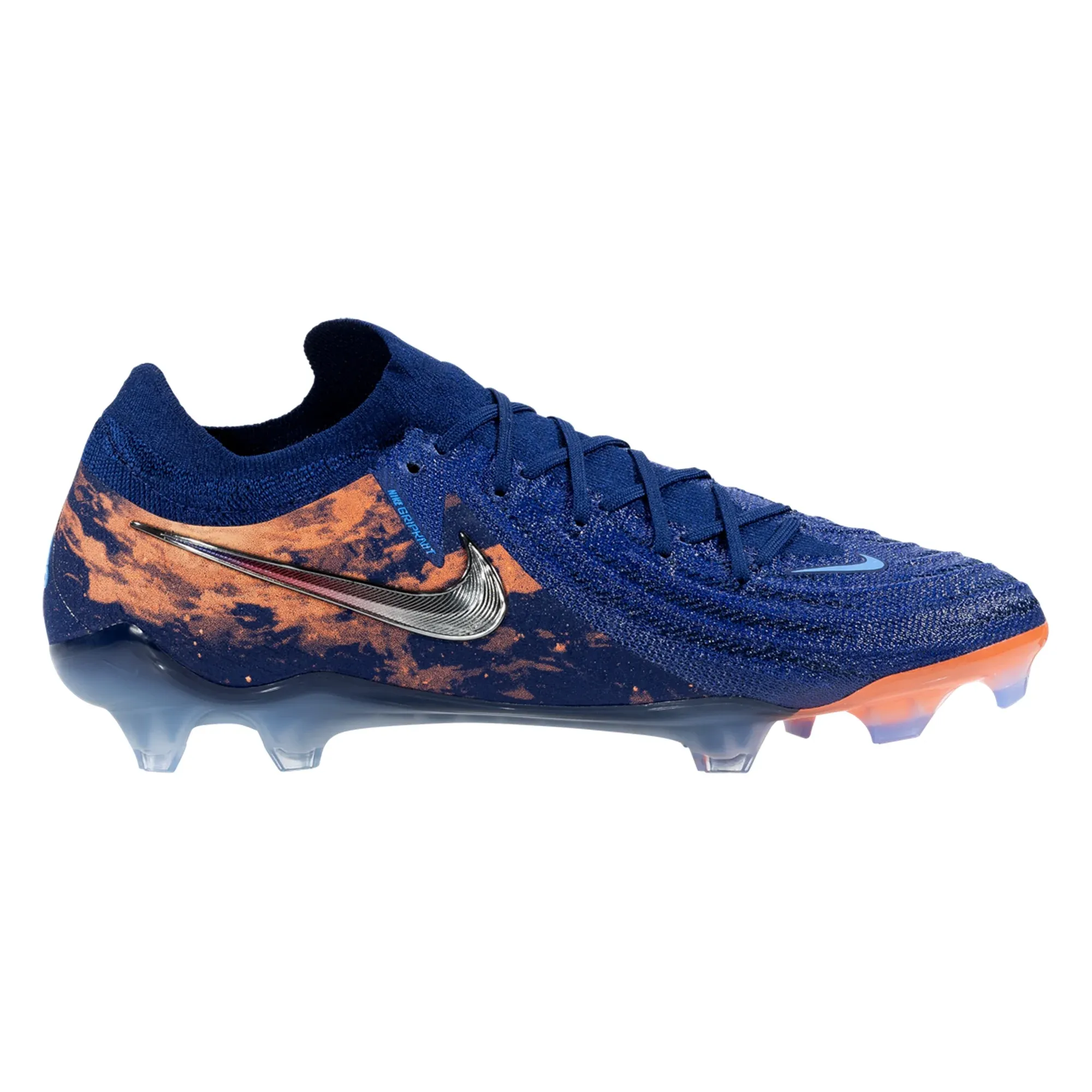 Nike Phantom GX II Elite Erling Haaland FG Soccer Cleats (Blue Void/Chrome) Midfield Speed Ground Stability