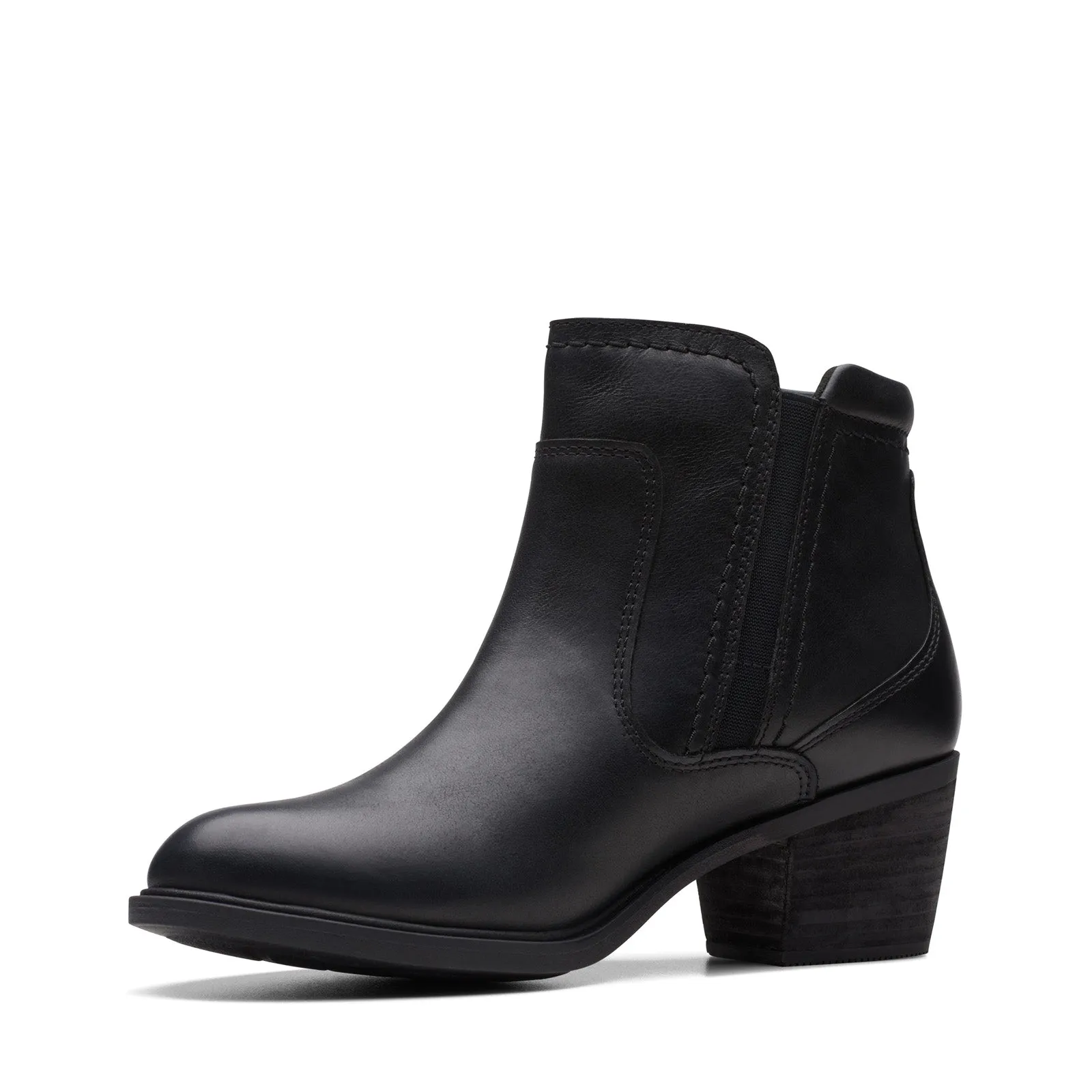 City Utility Clarks Neva Zip Waterproof 26175199 Womens Black Ankle & Booties Boots