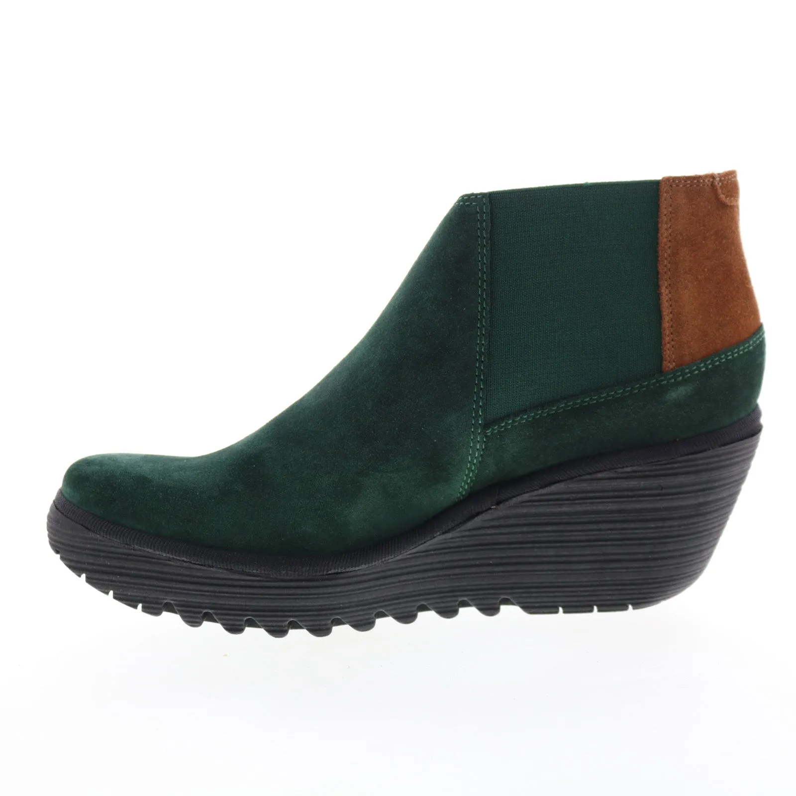 Fashionable Choice All Season Fly London Yego YEGO400FLY-005 Womens Green Suede Ankle & Booties Boots