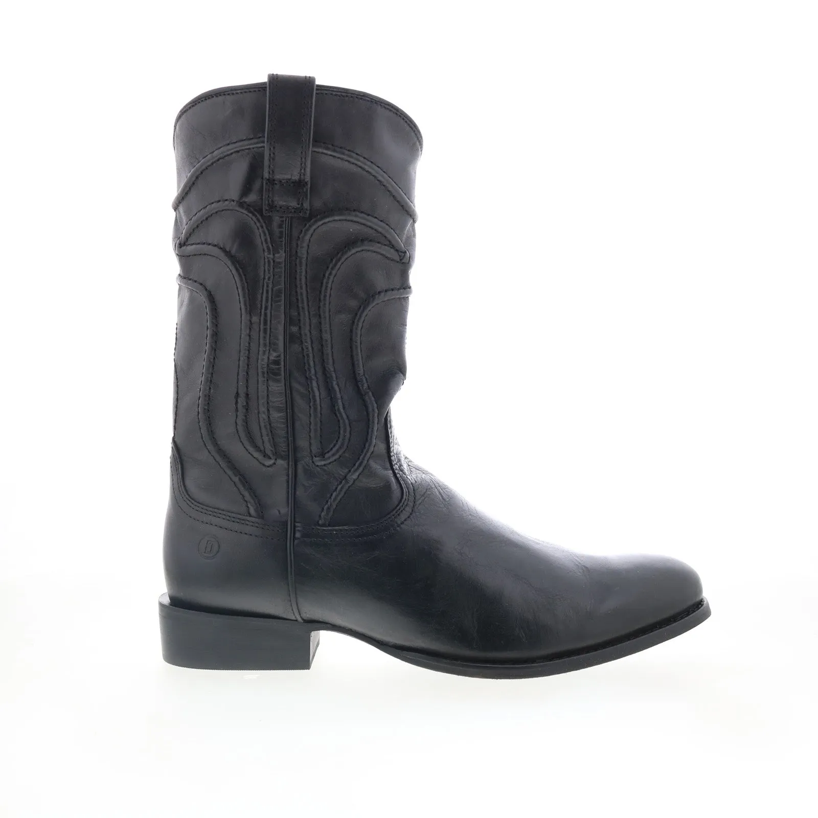 Outdoor Adventure Snow Season Dingo Montana DI-316 Mens Black Leather Slip On Western Boots