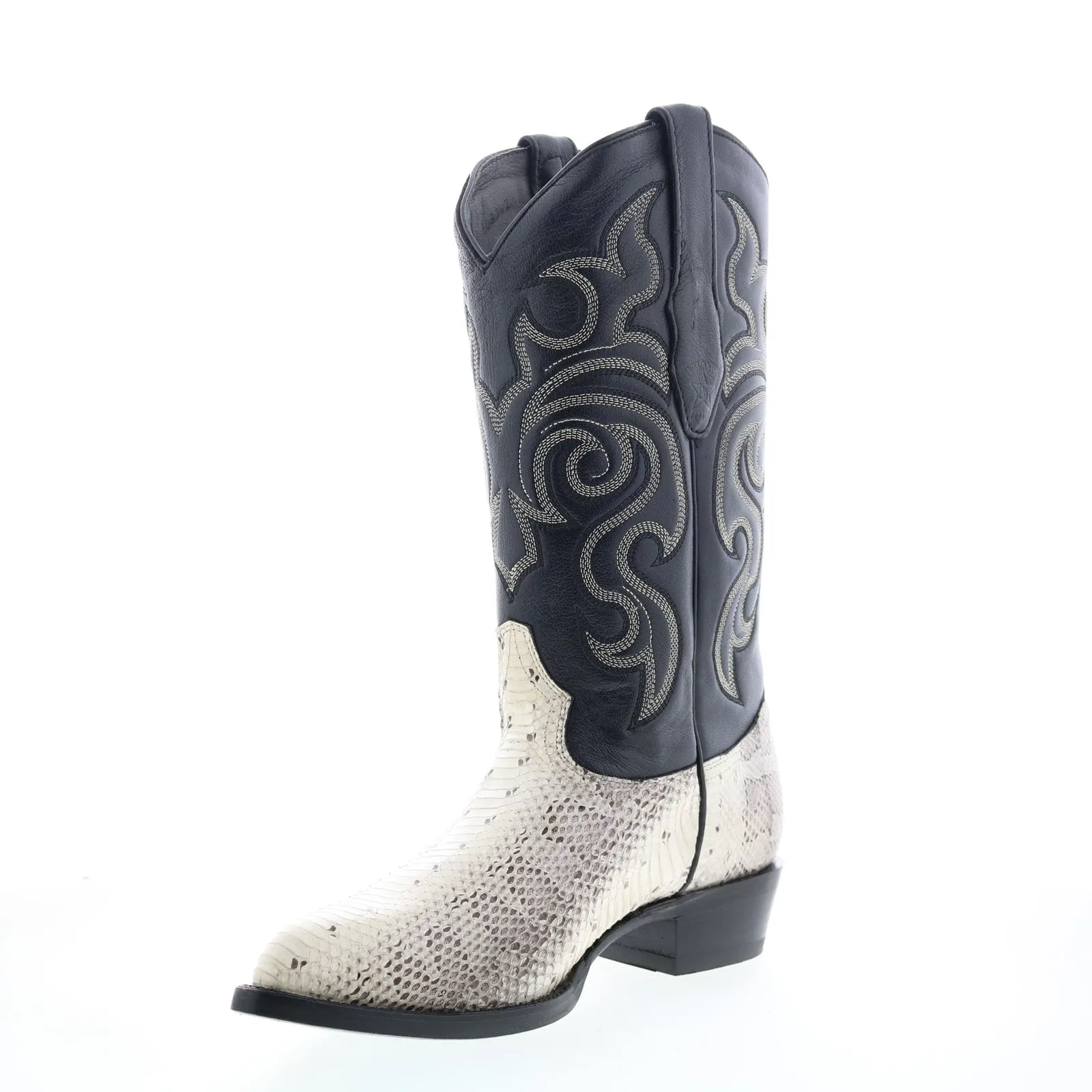Los Altos J-Toe Water Snake 996749 Mens Beige Wide Cowboy Western Boots Off Duty