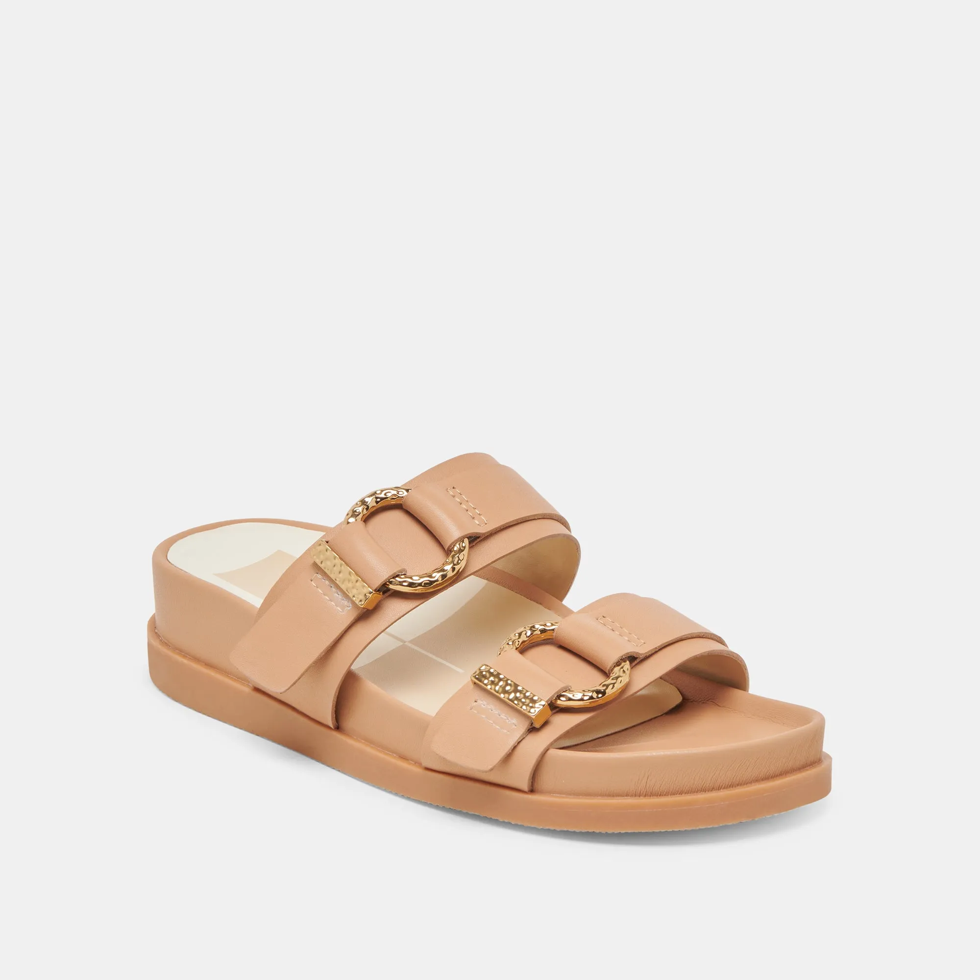 SOYA SANDALS LIGHT TAN  LEATHER Slip-Resistant Sole Back Help