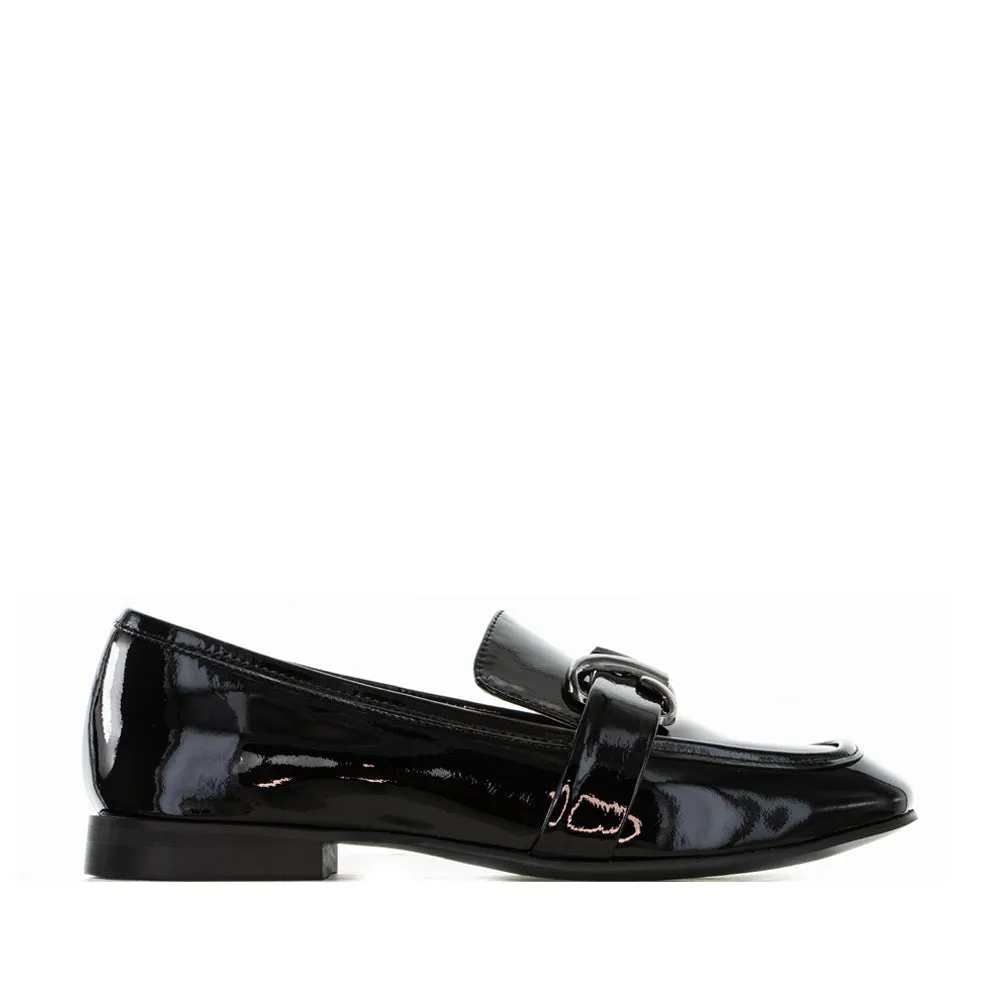 MILA RAINE MAJOR BLACK PATENT Buckle Closure Free Power