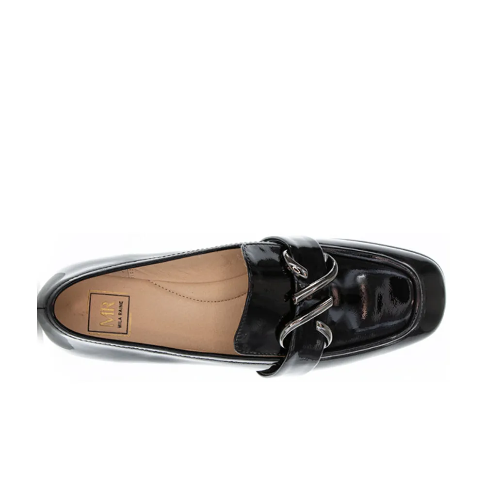 MILA RAINE MAJOR BLACK PATENT Vintage Inspired Comfortable Slip-on Style