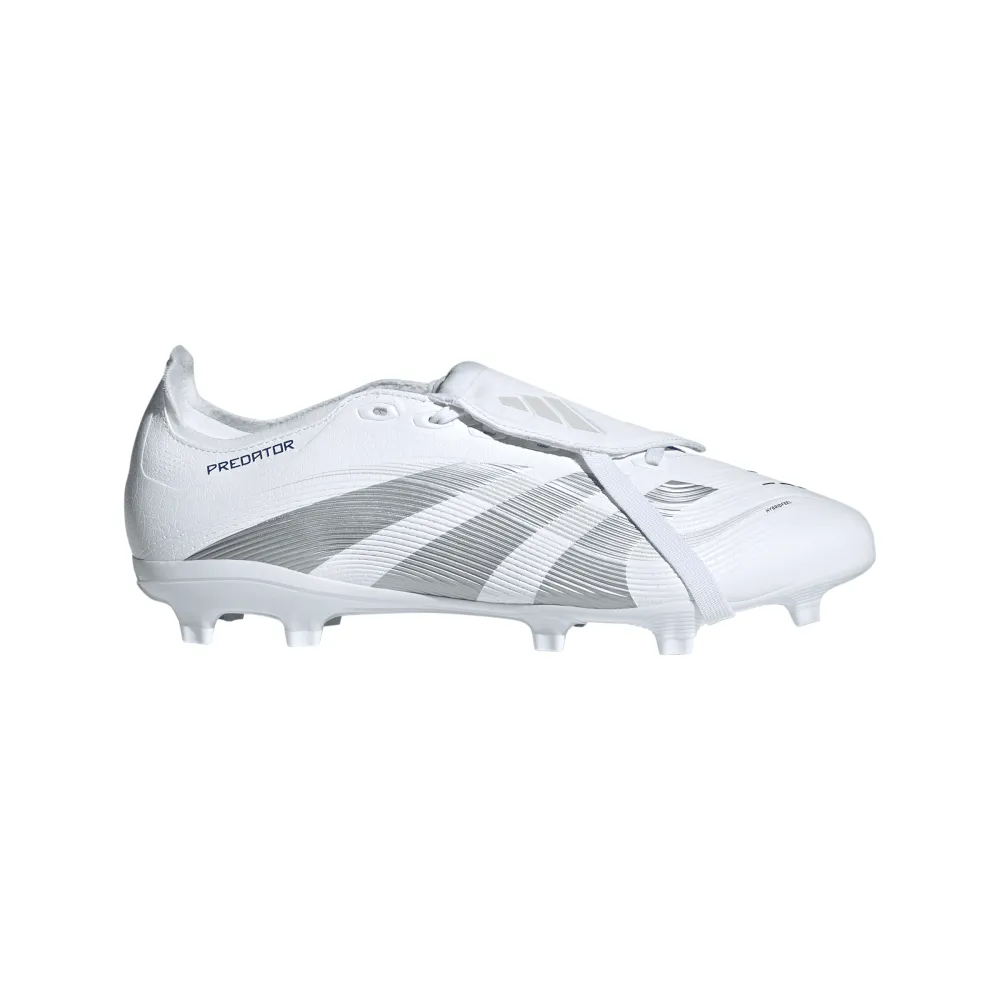 Adidas Predator League Fold-Over Tongue FG Football Boots (Cloud White/Silver Metallic/Bright Royal) Upgraded look
