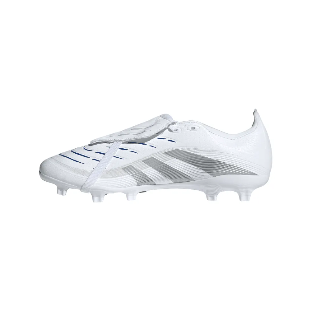 top Unique Look Adidas Predator League Fold-Over Tongue FG Football Boots (Cloud White/Silver Metallic/Bright Royal)