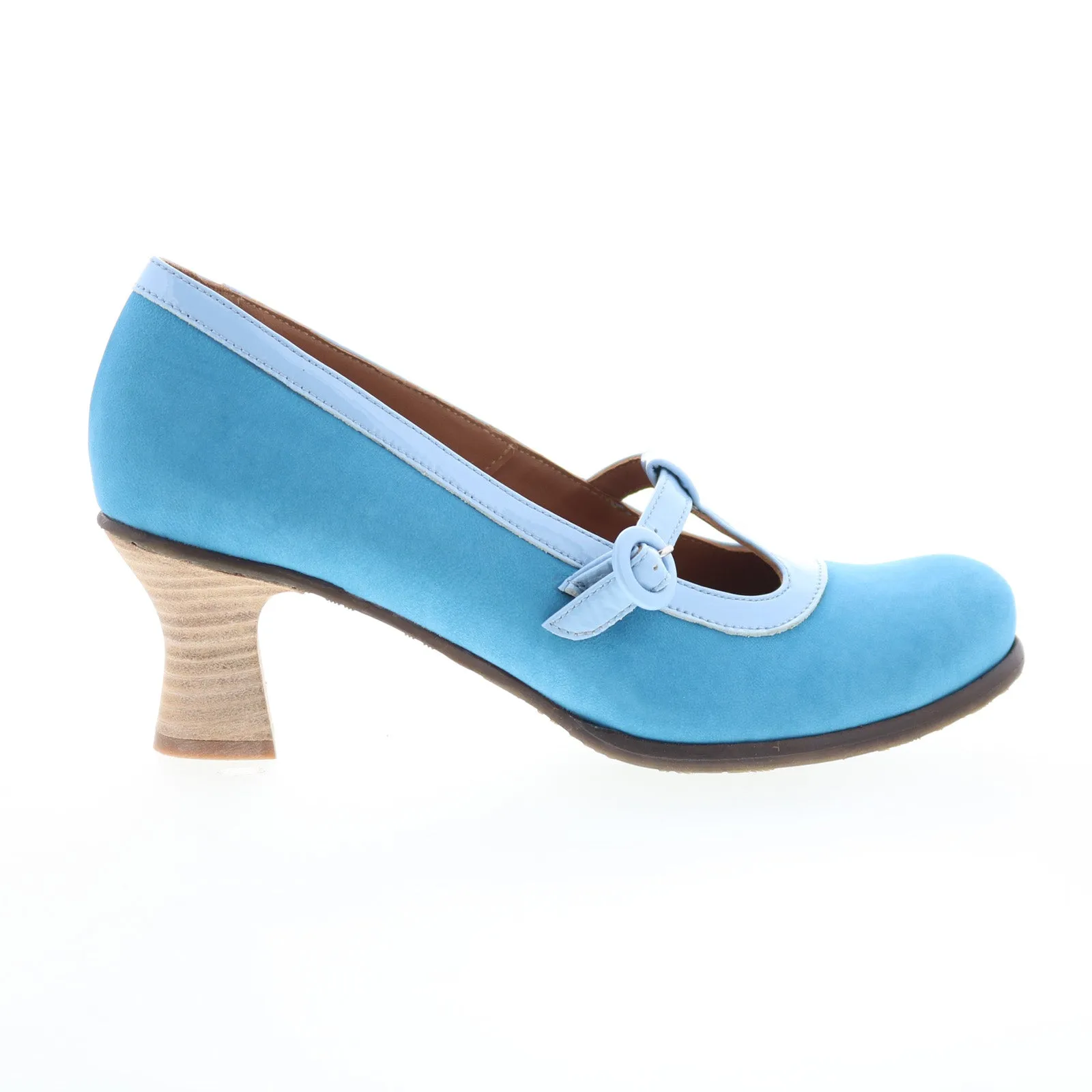 Heels for Spring Fly London Begi BEGI085FLY-000 Womens Blue Leather Pumps Heels Shoes