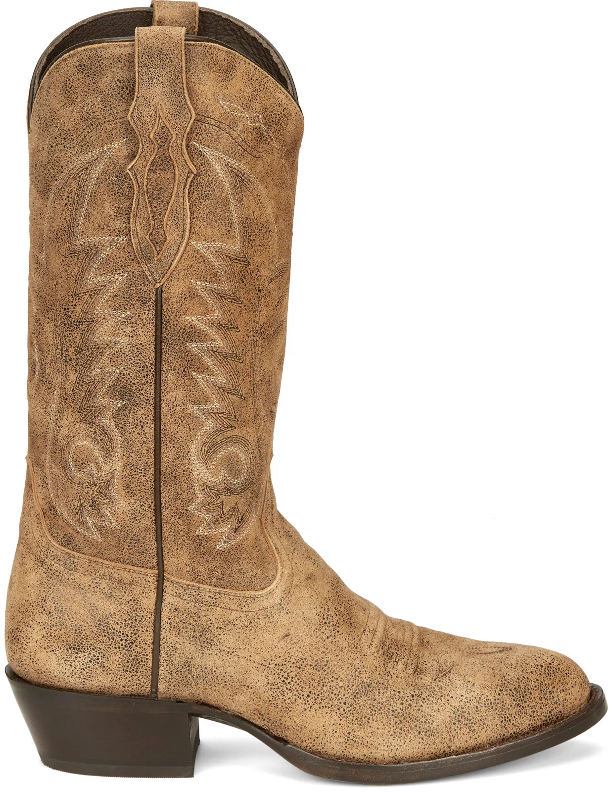 Tony Lama Outpost Medium Round Toe Goat Mens Brown Cowboy Western Boots Protective Layer Support frame