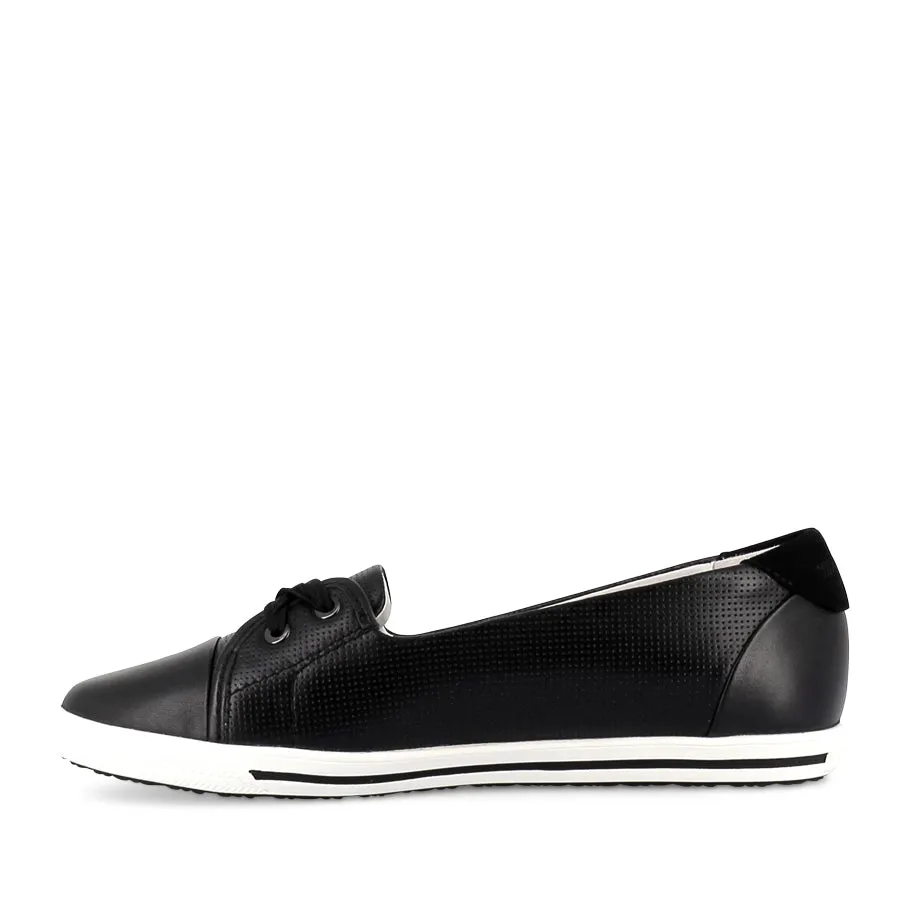 sophisticated adults cricket HANNAH III - BLACK PUNCHED LEATHER