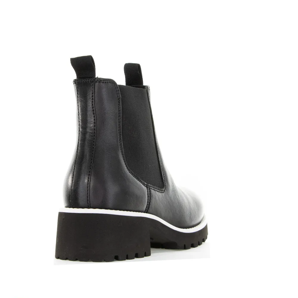 LE SANSA ELBY BLACK sueded fabric