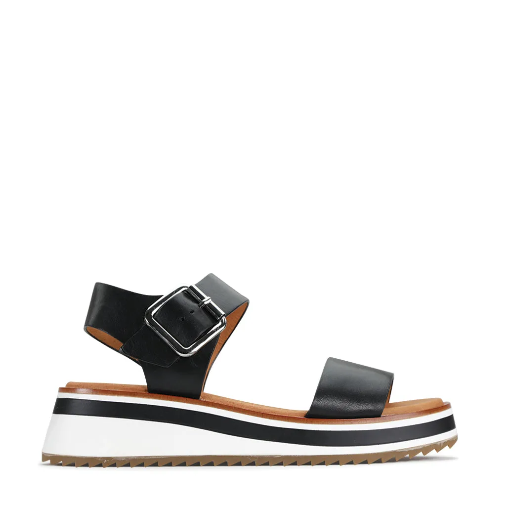 men's extra - large Stiff SPORTY LEATHER WEDGE SANDAL
