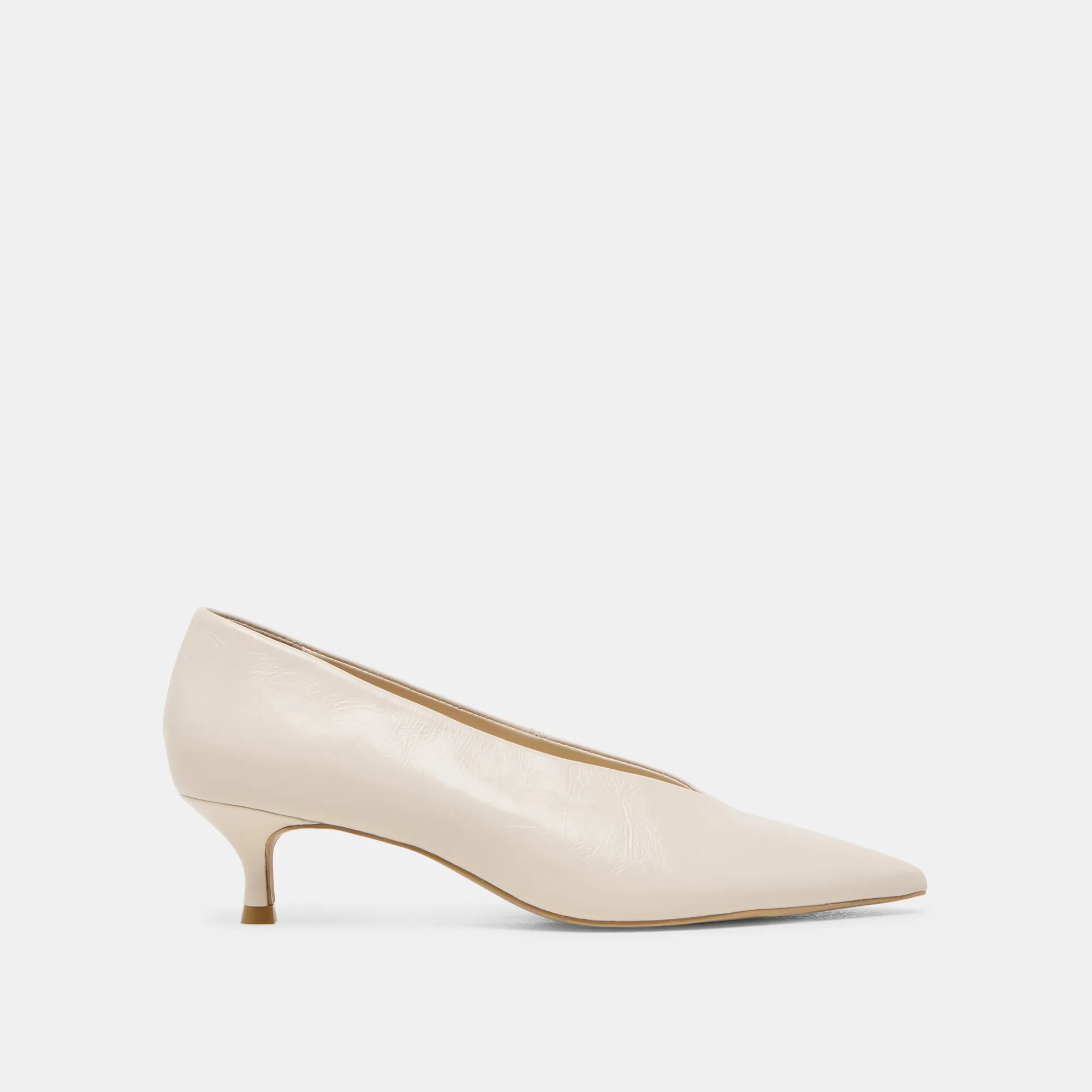 Open Toe Heels Bridal Stilettos ALWYN HEELS BONE CRINKLE PATENT