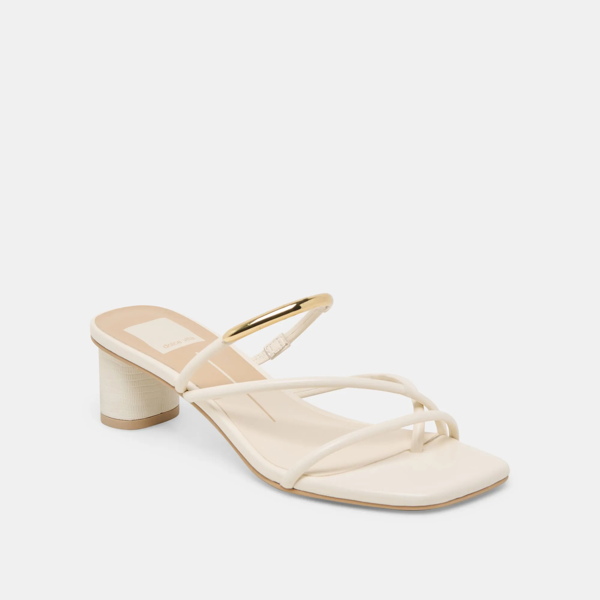 Elegant Stiletto Shoes NAIRA HEELS OFF WHITE LEATHER