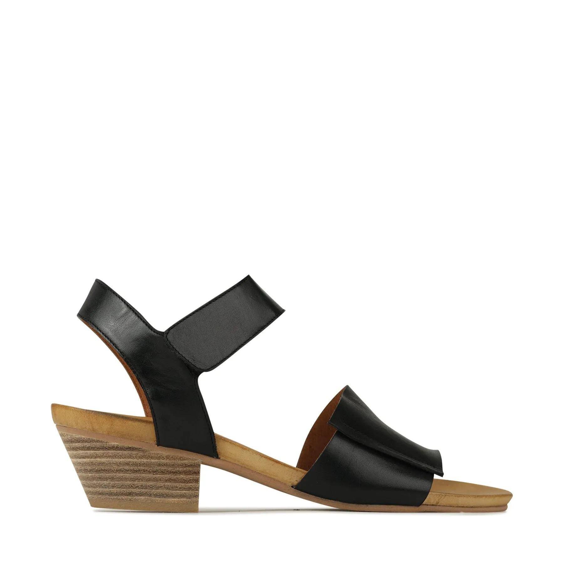 insulated CURA LEATHER HEEL SANDALS