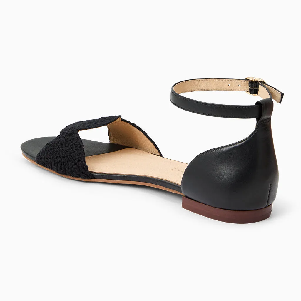 Laurin Crochet Ankle Strap Sandal Office Cool Easy Flow