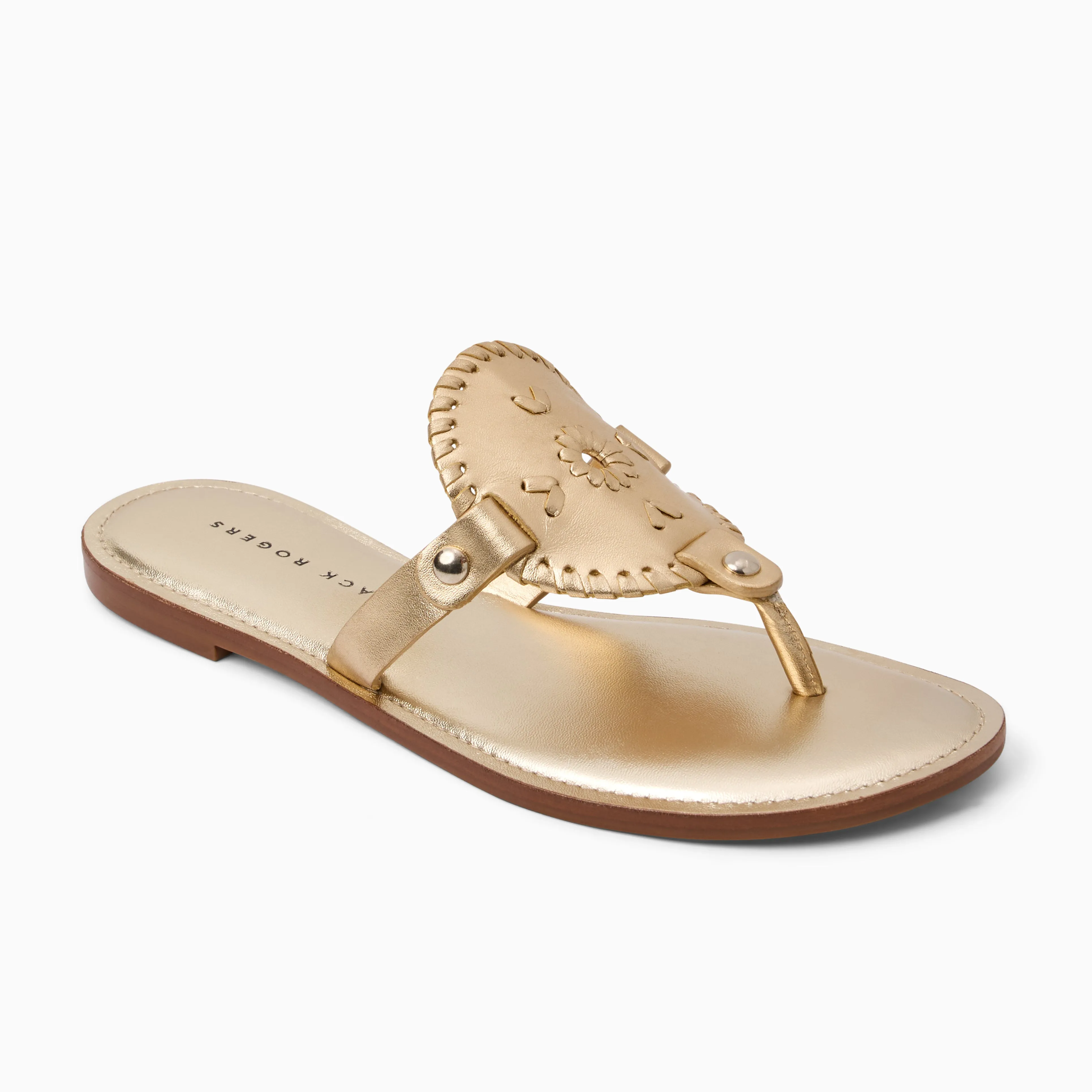 Boho Free Collins Metallic Leather Flat Sandal