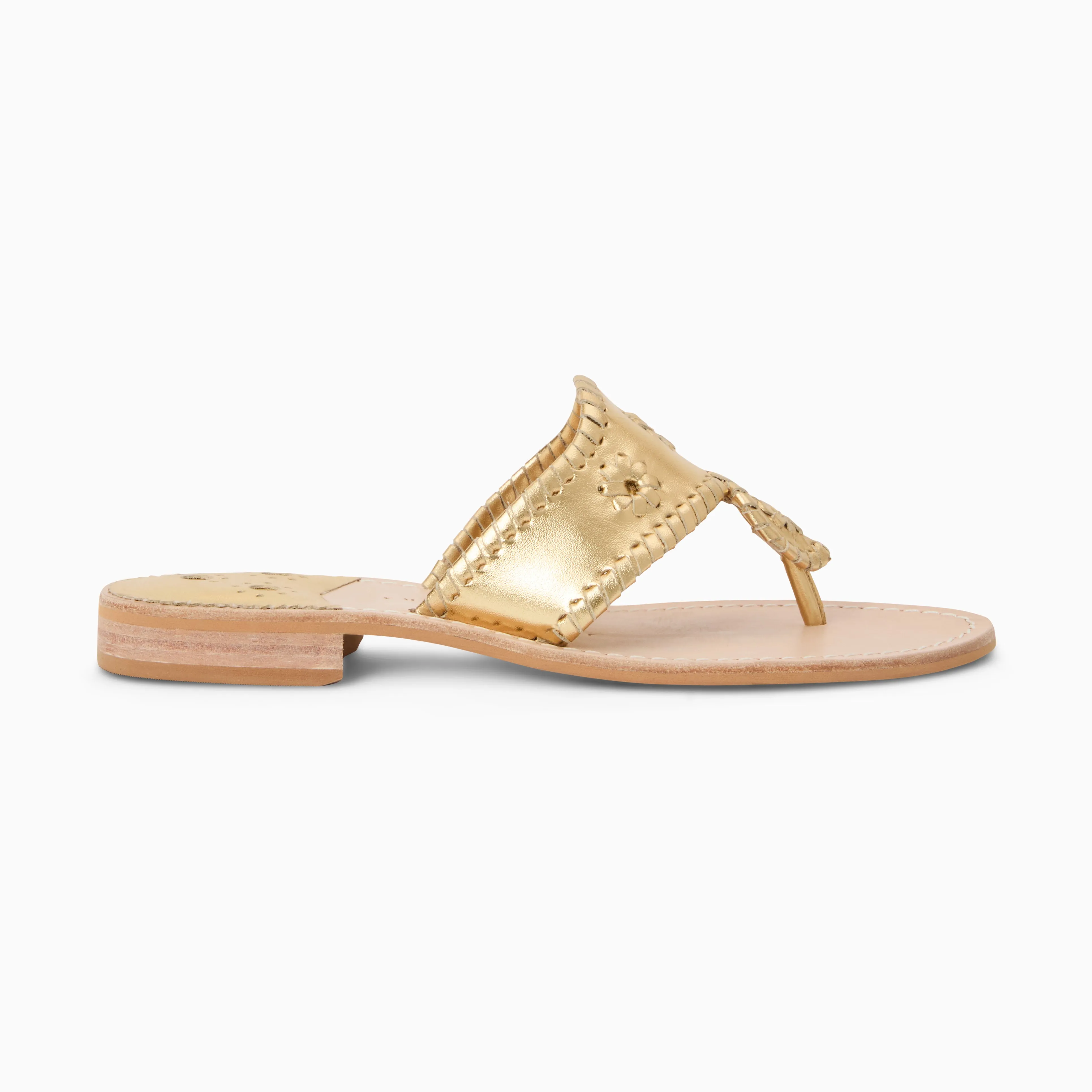 Runway Glow Play Mode Jacks Wide Width Leather Flat Sandal