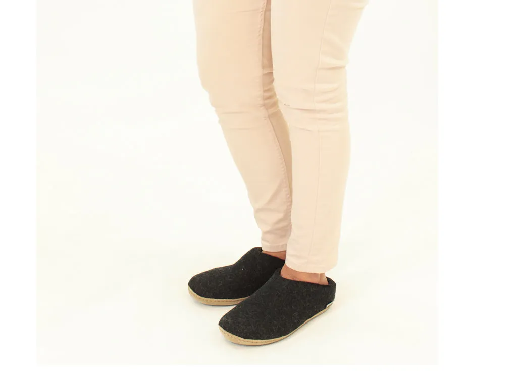 Glerups Slippers open heel Charcoal Easy Beach Flexible Soles