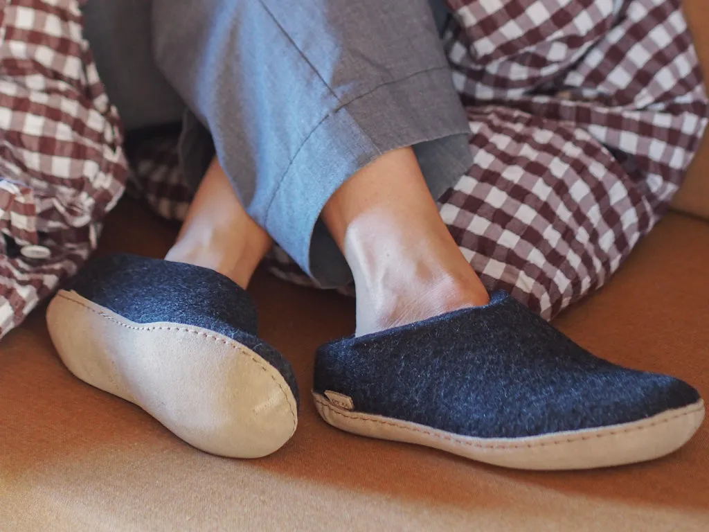 Glerups Slippers open heel Charcoal Effortless Footwear Step Walking