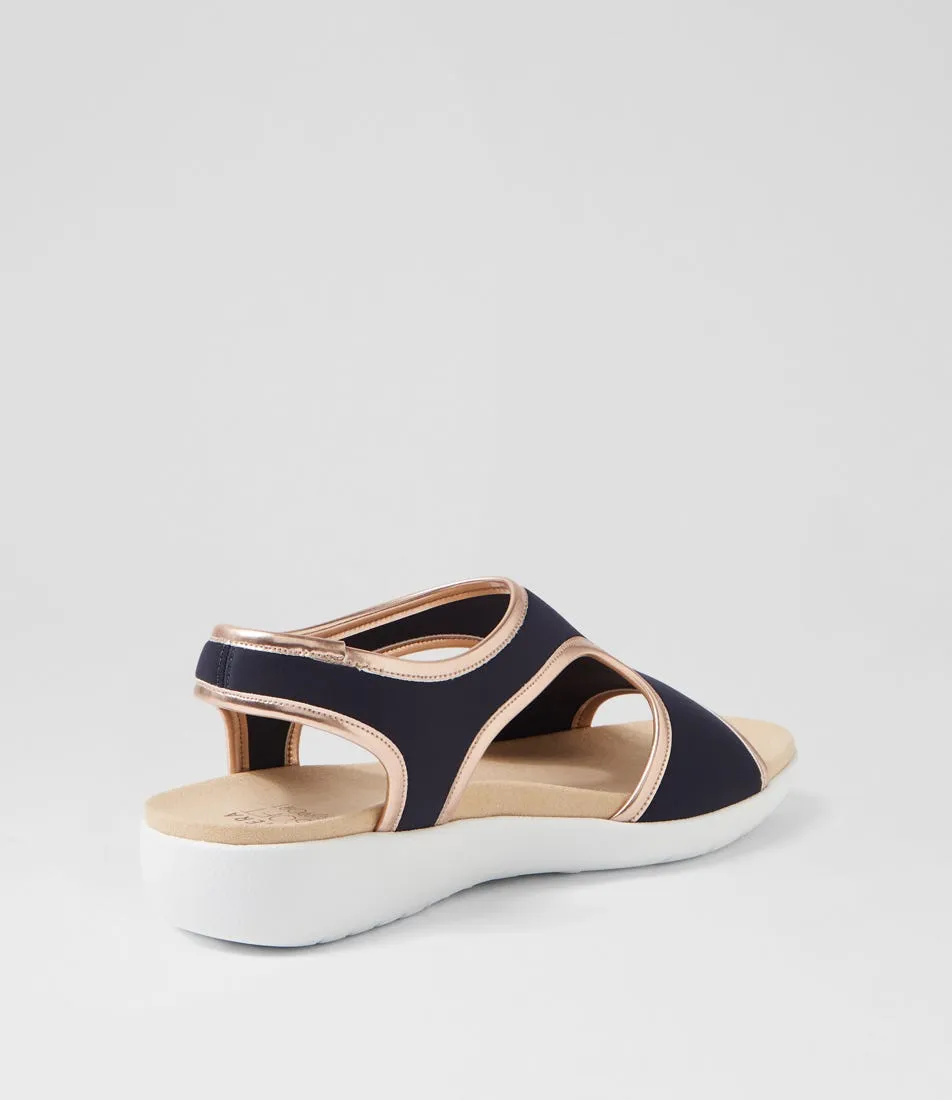 ZIERA ULLAHS NAVY ROSE Reinforced toe