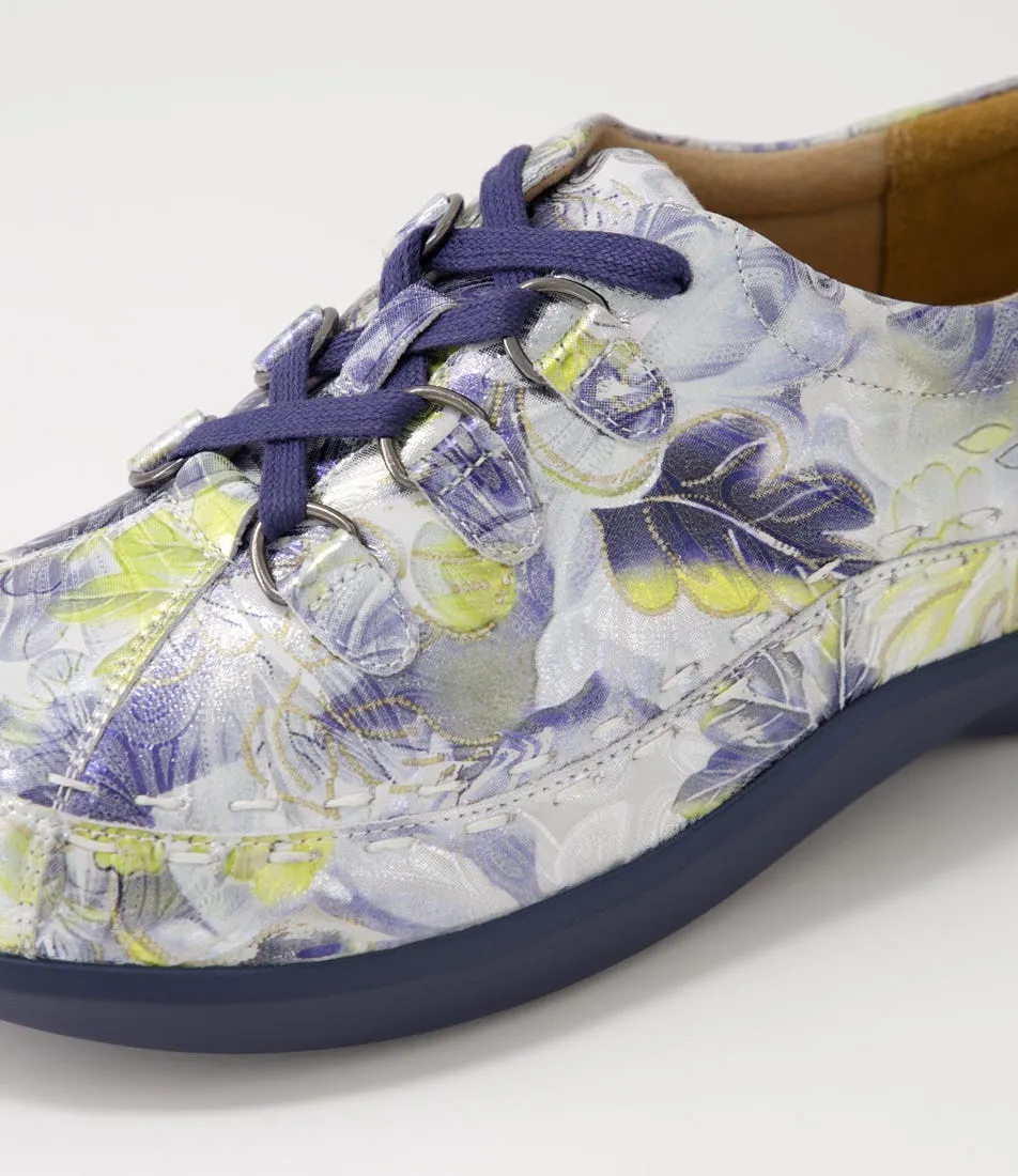 ZIERA ALLSORTS NAVY SILVER FLORAL Shine Silver