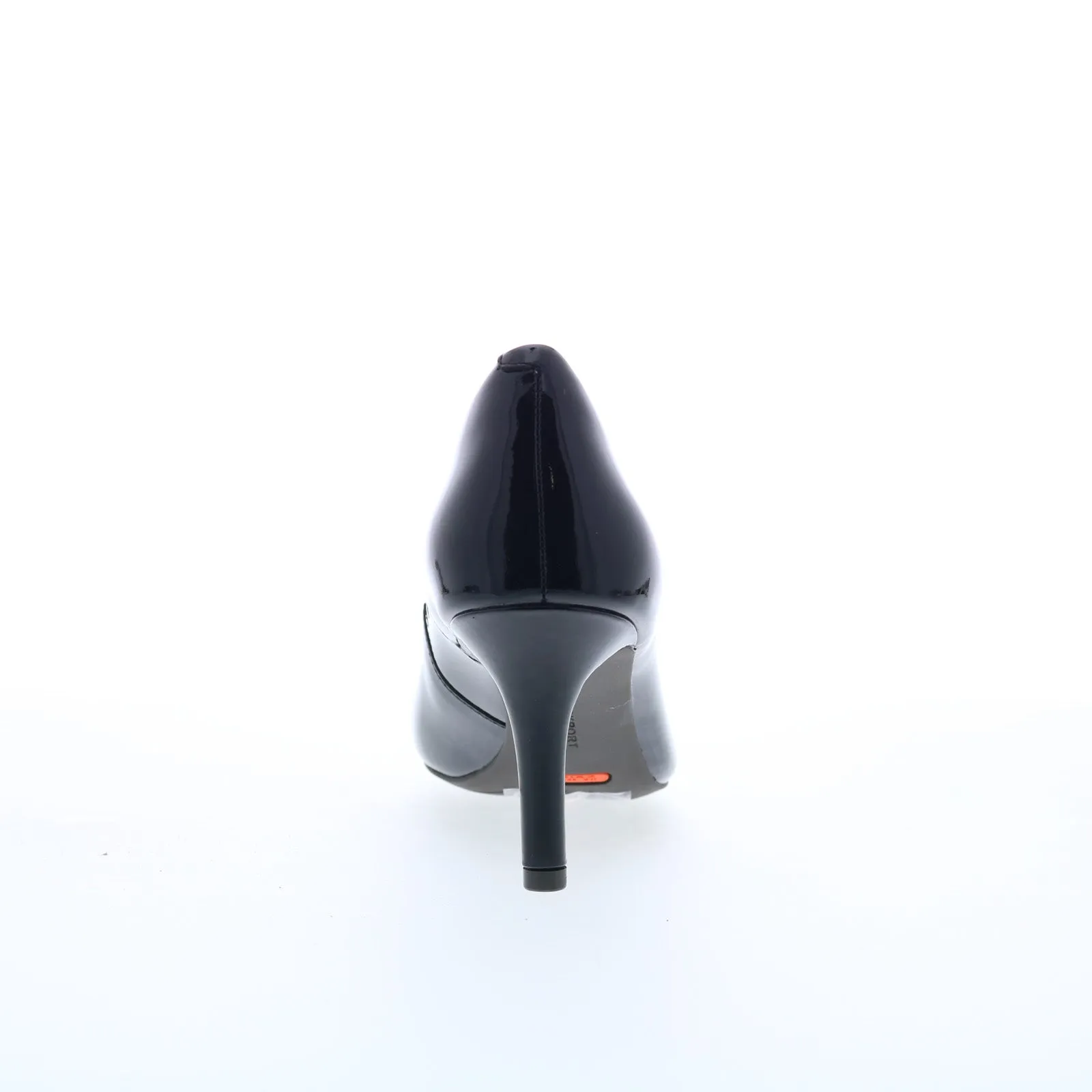 Anti Slip Feature Supportive Footbed Rockport Total Motion 75MM Pointed Toe Womens Black Wide Pumps Heels Shoes