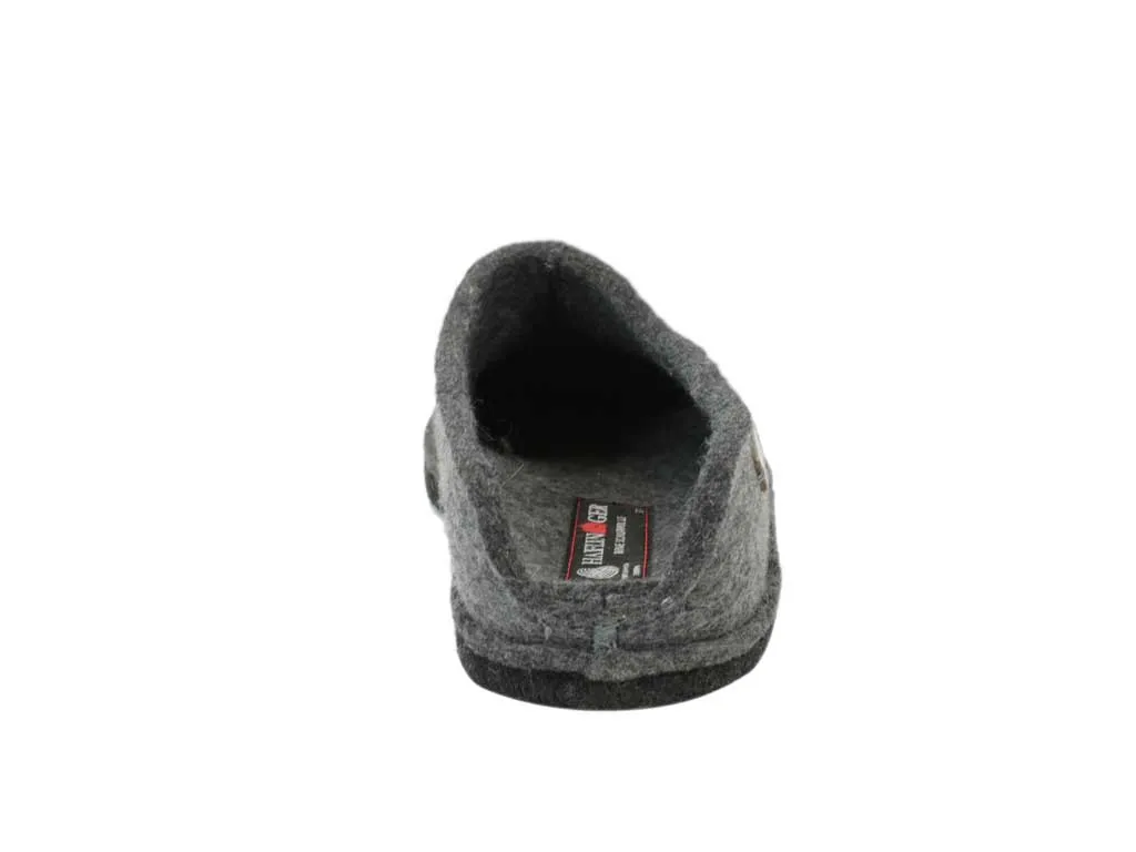 Haflinger Slippers Flair Smily Anthracite Light Zipper Closure