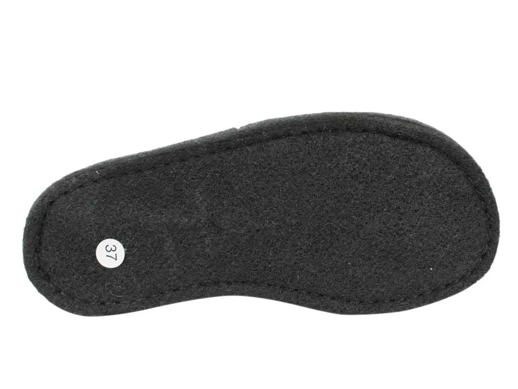 Haflinger Slippers Flair Smily Anthracite Comfy Sandals Comfort Molding