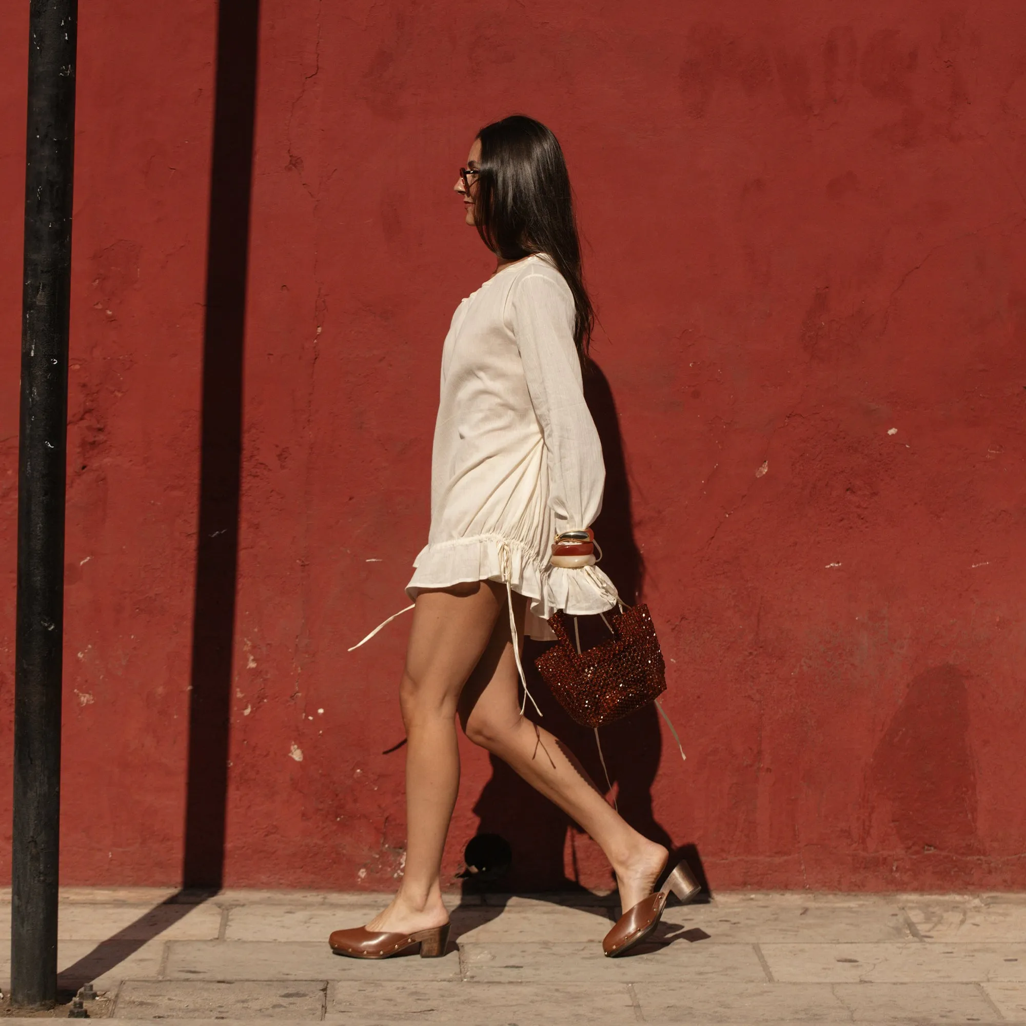 Island Vibe CAMYN HEELS BROWN LEATHER