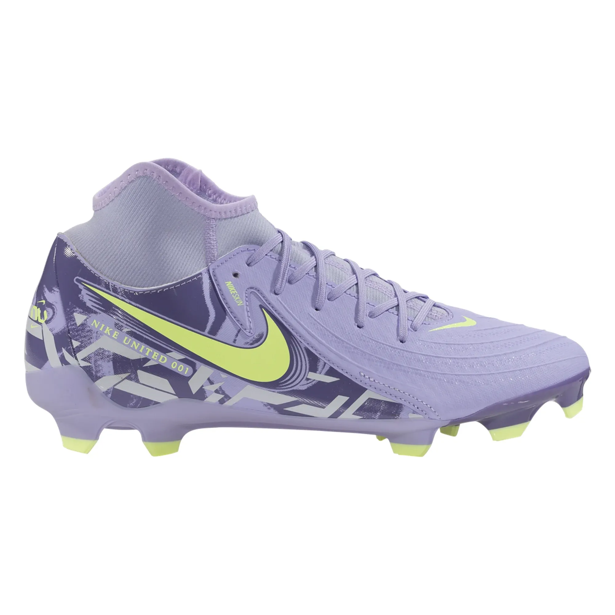 Foot Lock Sprint Start Nike United Phantom Luna II Academy FG/MG Soccer Cleats (Purple Agate/Barely Volt)