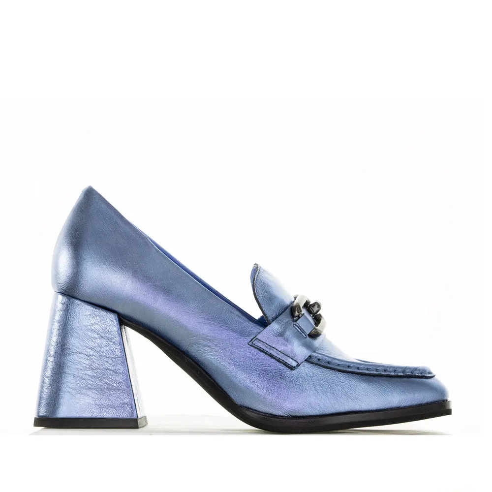 TAMARA LONDON BENATHON BLUE METALLIC Metallic Heels Versatile