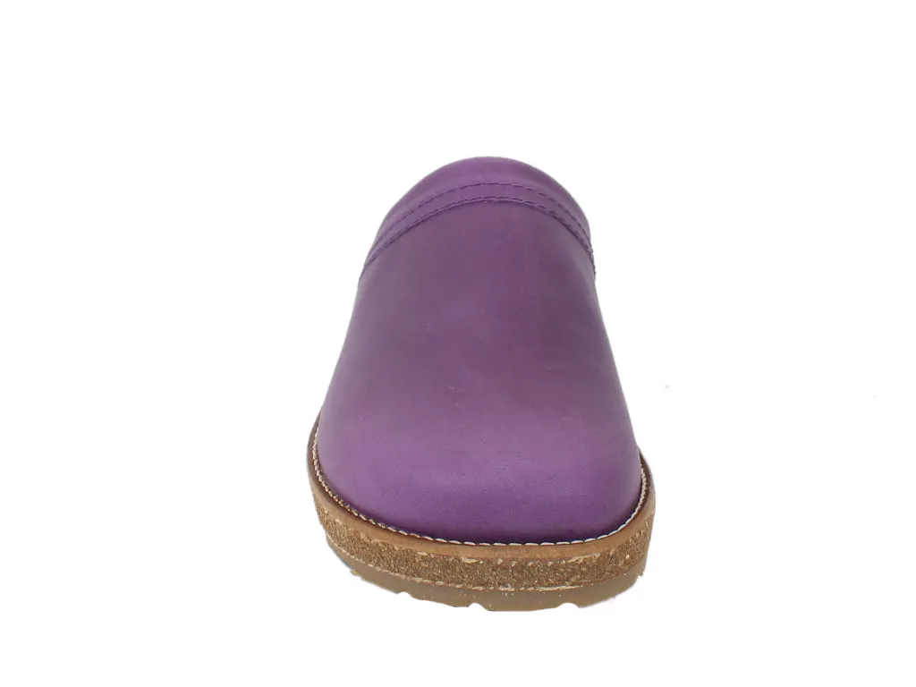 Winter Base Anti Slip Haflinger Leather Clogs Travel Violet
