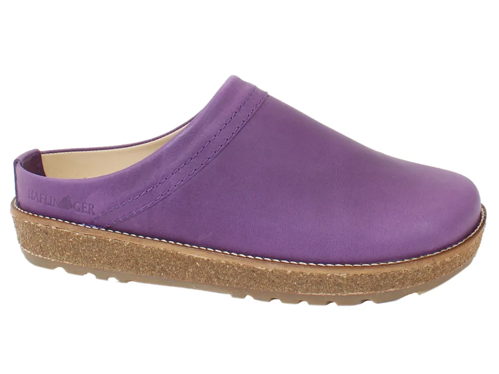 Valley Run Haflinger Leather Clogs Travel Violet