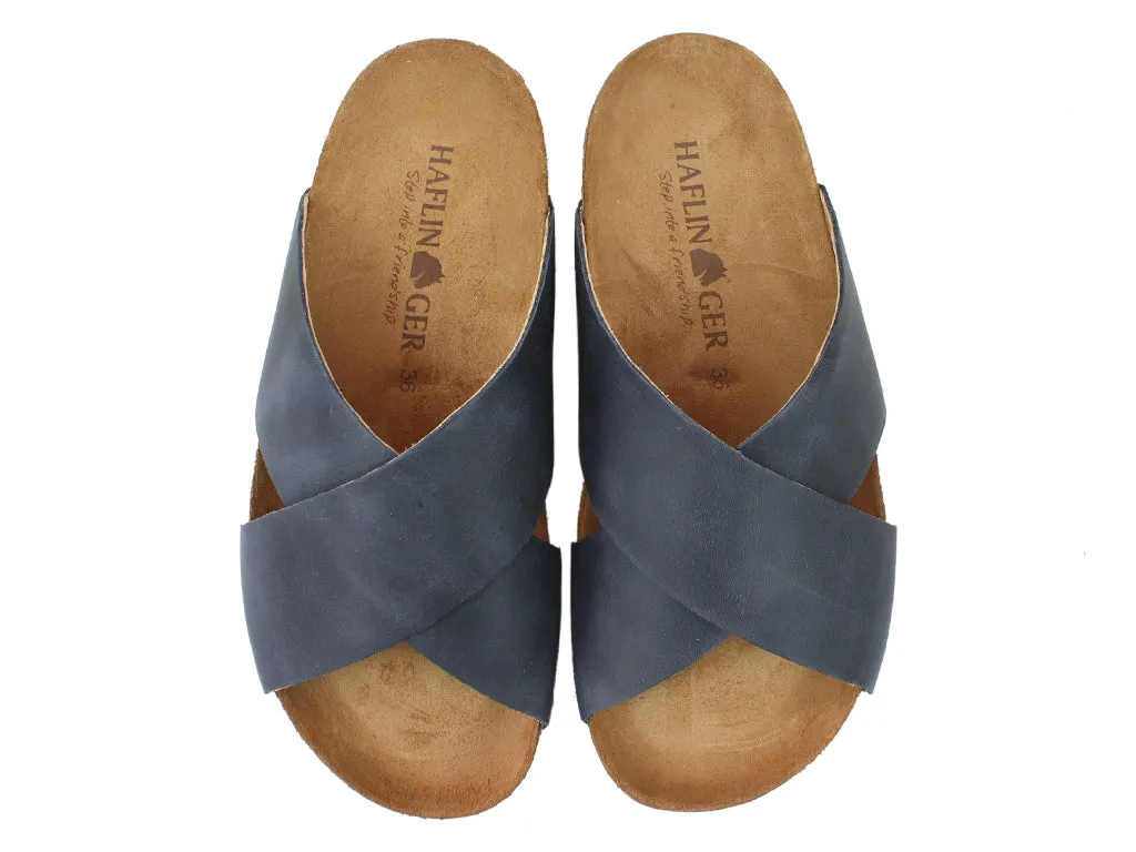 Quality Quiet Step Haflinger Sandals Mio Country Marine