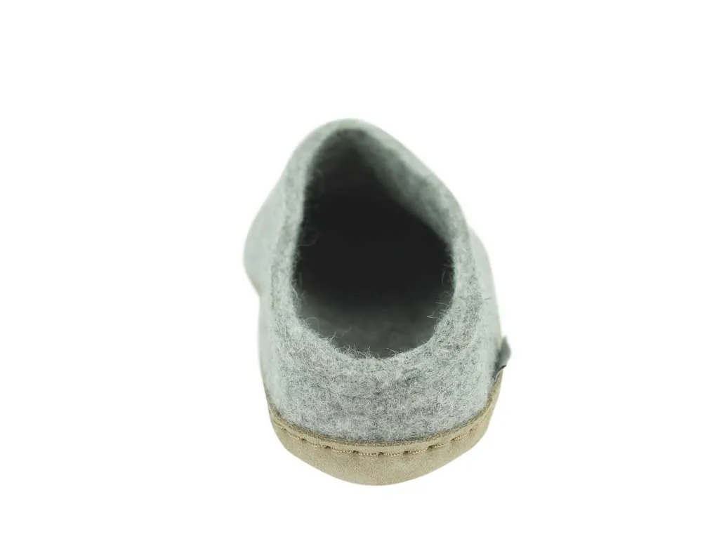 Glerups Slippers open heel Grey Toe Cap Simple Comfort Walk