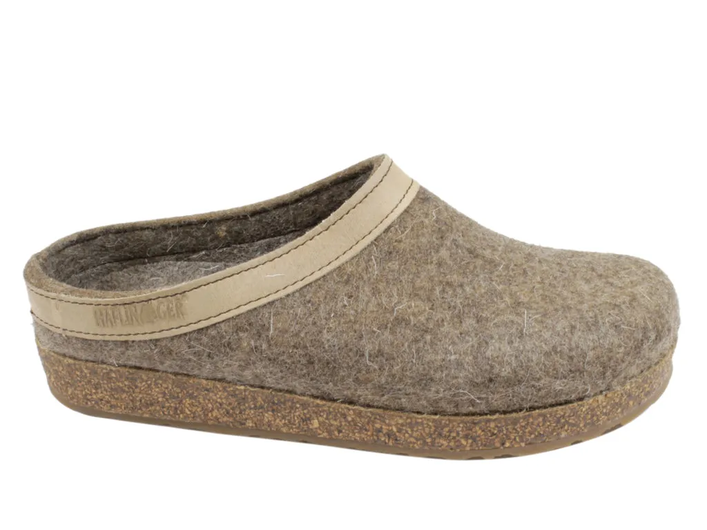 Haflinger Clogs Grizzly Torben Torf Leather Upper