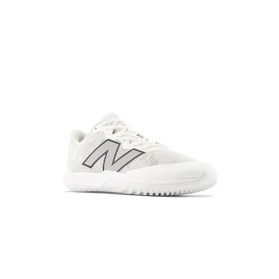 Vent Mesh New Balance Men's FuelCell 4040 V7 Turf Baseball Shoes - Optic White / Rain Cloud - T4040W7