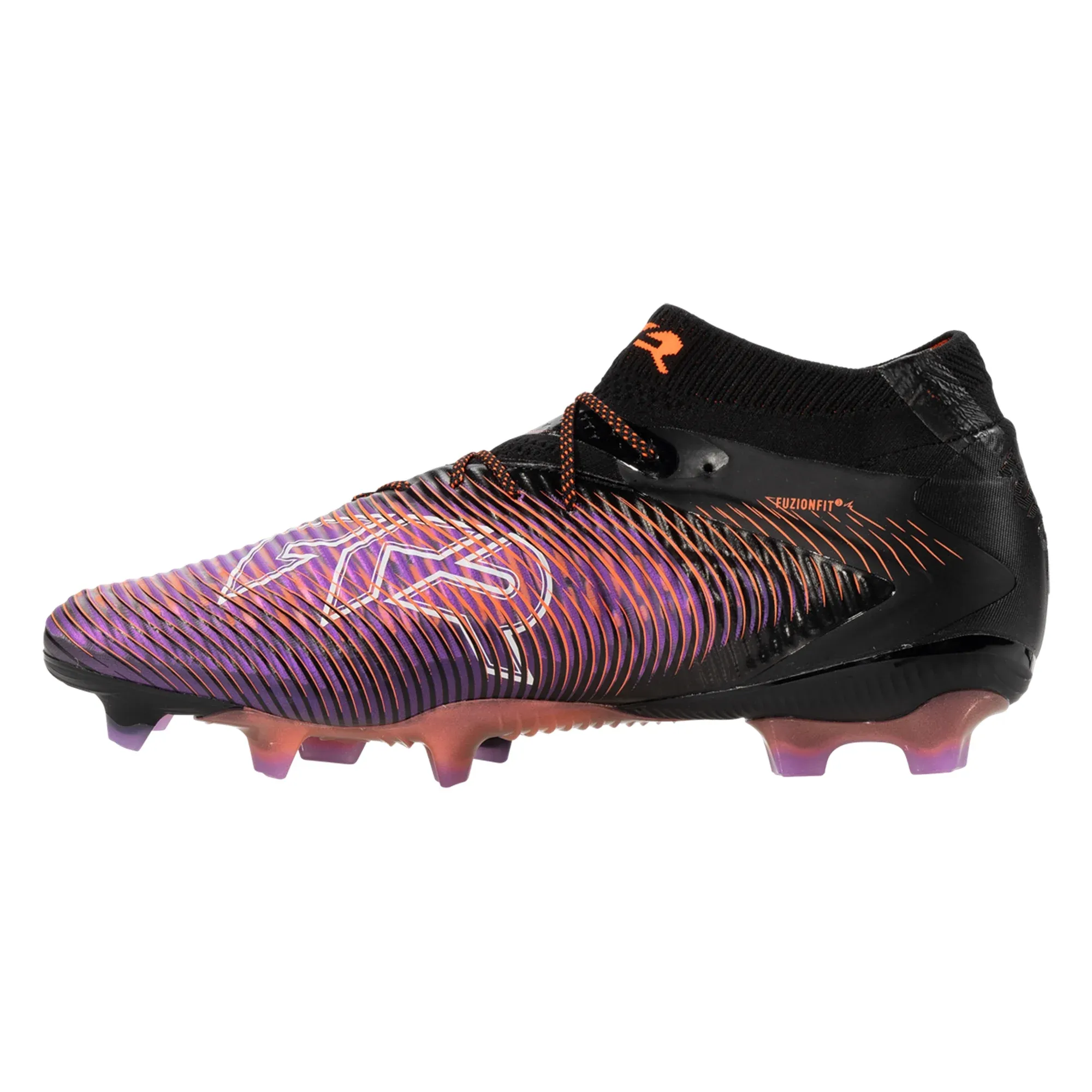 Puma Future 8 Ultimate FG Soccer Cleats (Black/Glowing Red) Wide Motion