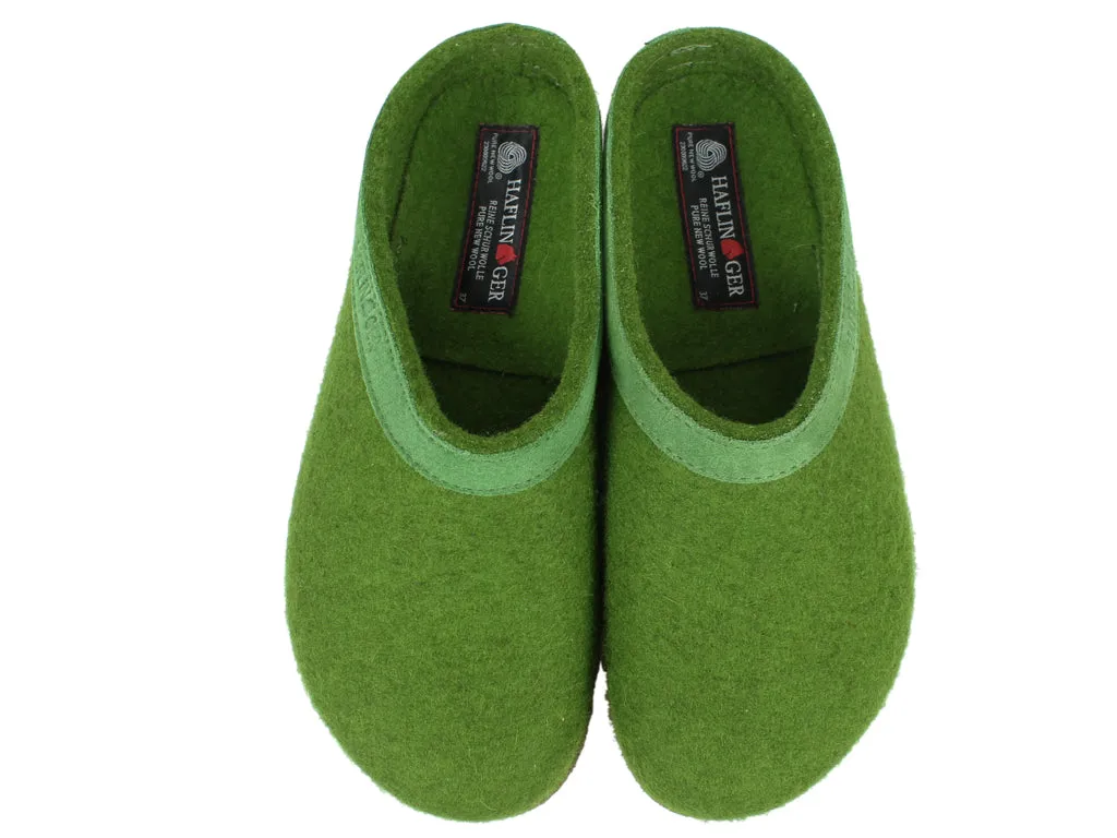 Haflinger Clogs Grizzly Torben Grass Green Firm Lock