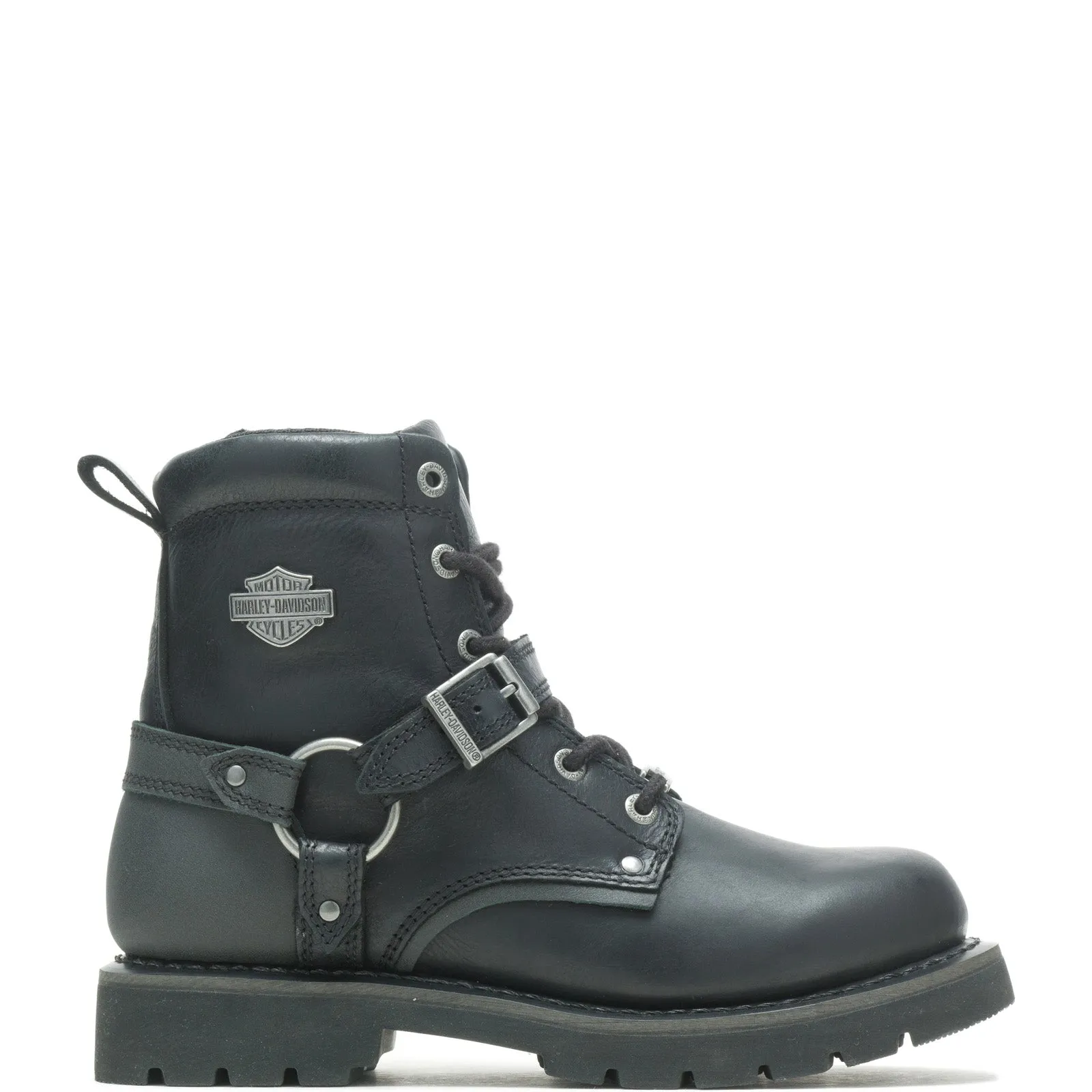 Harley-Davidson Becky Flash De D87245 Womens Black Leather Motorcycle Boots Cushioned Footbed Quality Design