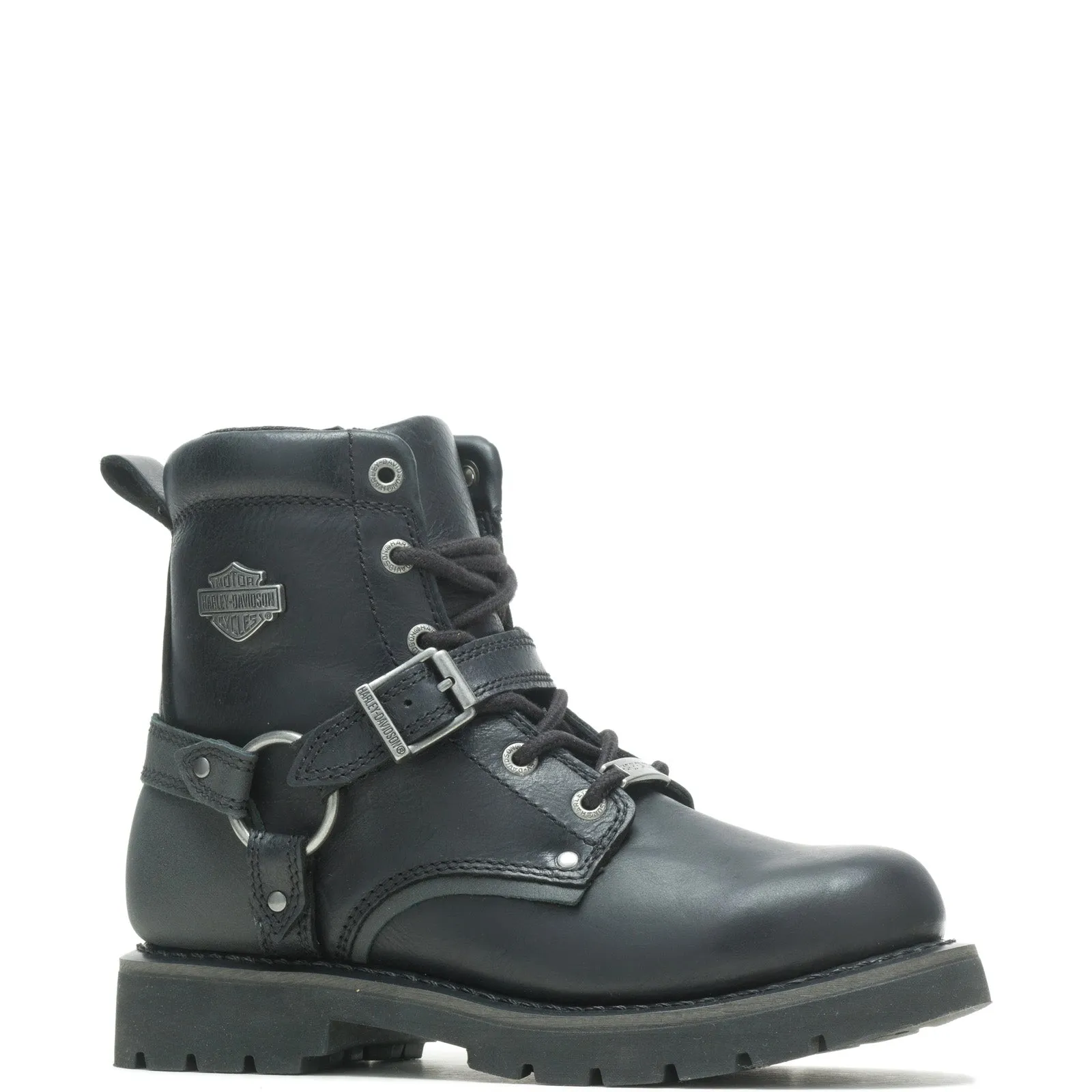 Harley-Davidson Becky Flash De D87245 Womens Black Leather Motorcycle Boots Textile Lining
