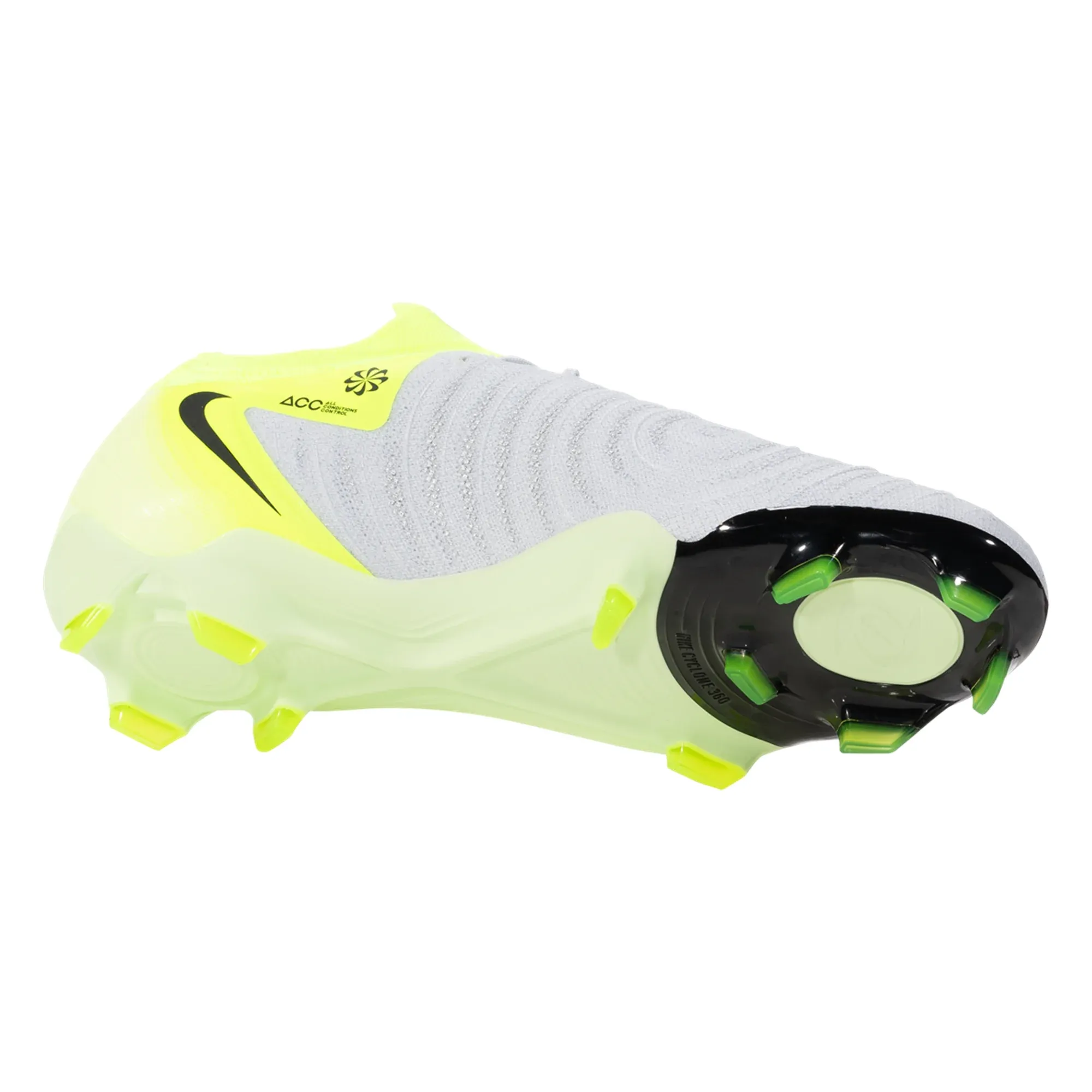 Nike Phantom GX II Pro FG Soccer Cleats (Metallic Silver/Black-Volt) Mobility Support Sport Outfit