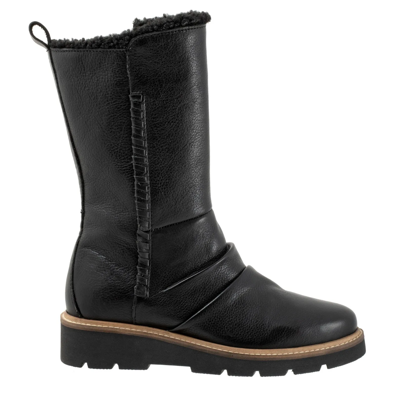 Smooth Finish Heat-resistant Softwalk Warner S2371-001 Womens Black Leather Casual Dress Boots