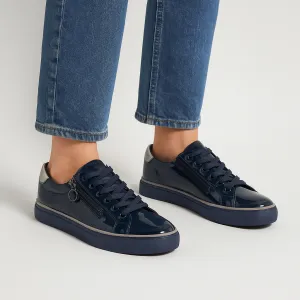 Show Stage Chic Cool ZIERA PAMELA NAVY PEWTER PATENT