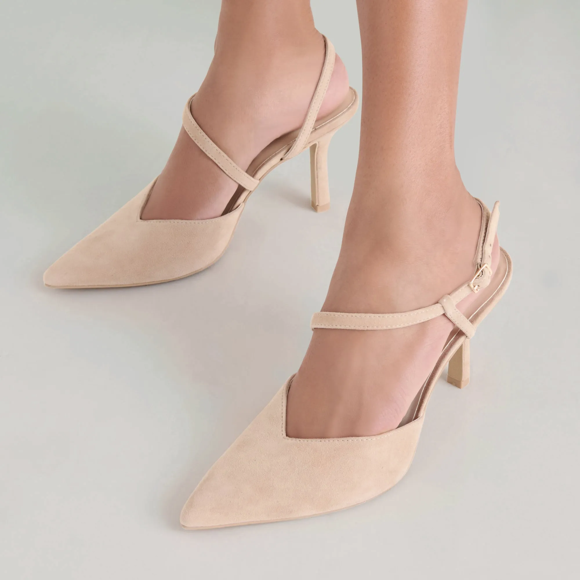 Casual High Heel Shoes KAMRA HEELS CAMEL SUEDE